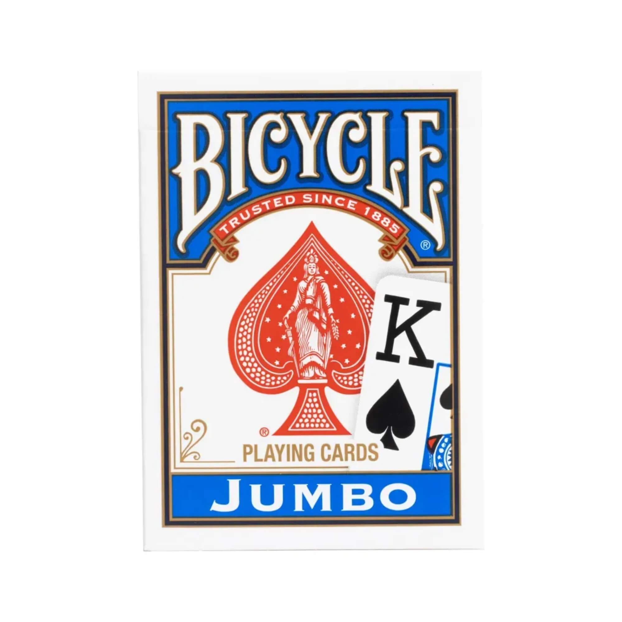 Baralho Bicycle Jumbo Index Azul com 52 Cartas + 2 Curingas Copag - 83546