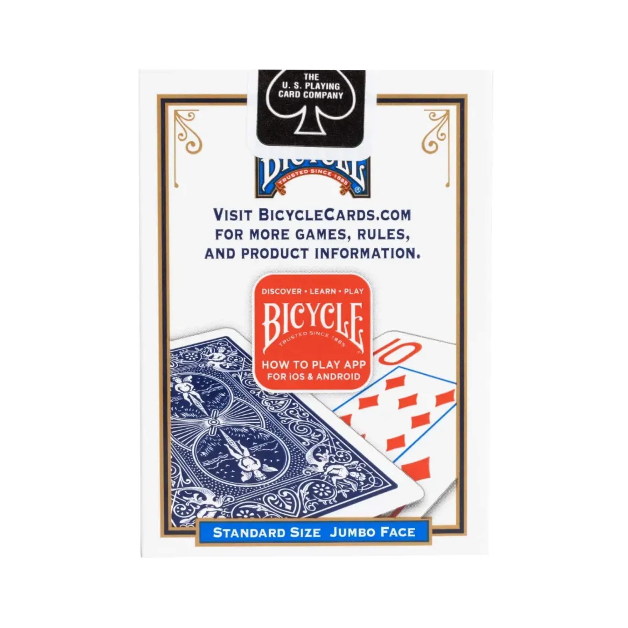 Baralho Bicycle Jumbo Index Azul com 52 Cartas + 2 Curingas Copag - 83546