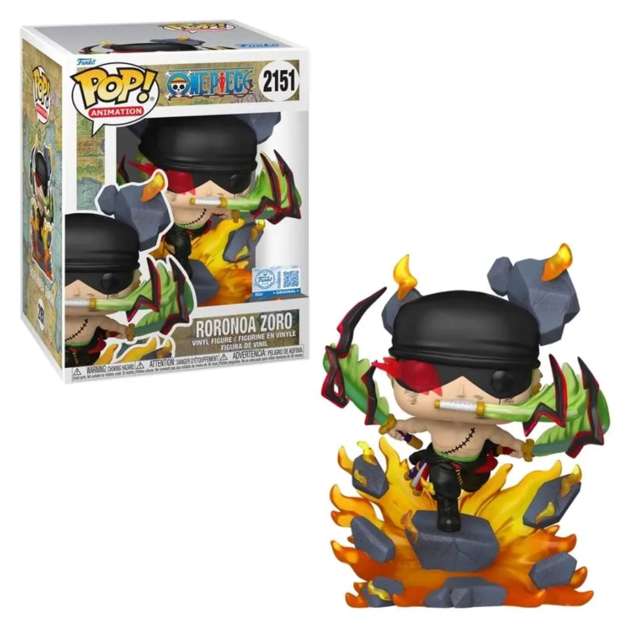 Boneco Funko Pop! Premium One Piece - Zoro (Rei Do Inferno) Candide - 12738