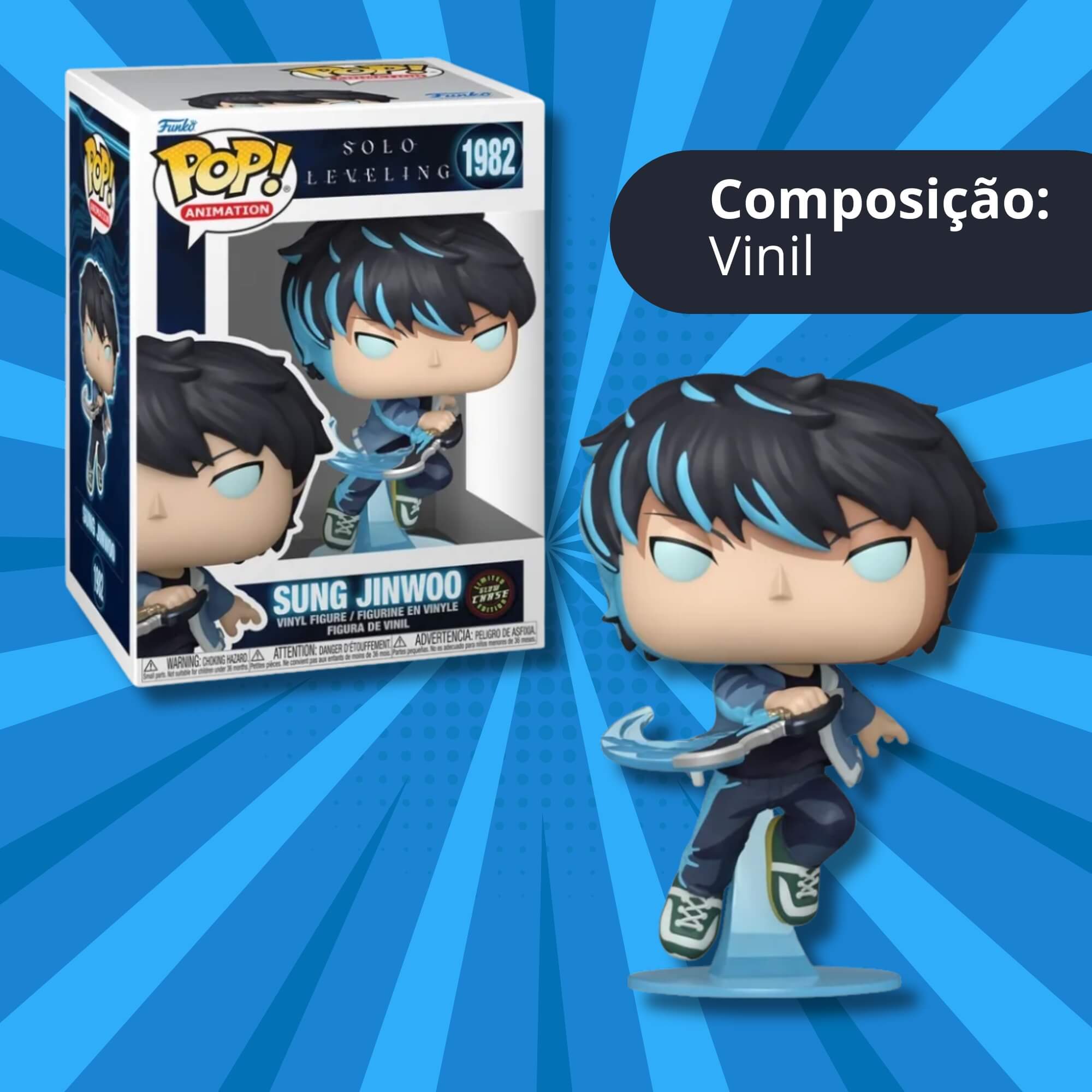 Boneco Funko Pop! Solo Leveling - Sung Jinwoo com Chase Candide - 12566