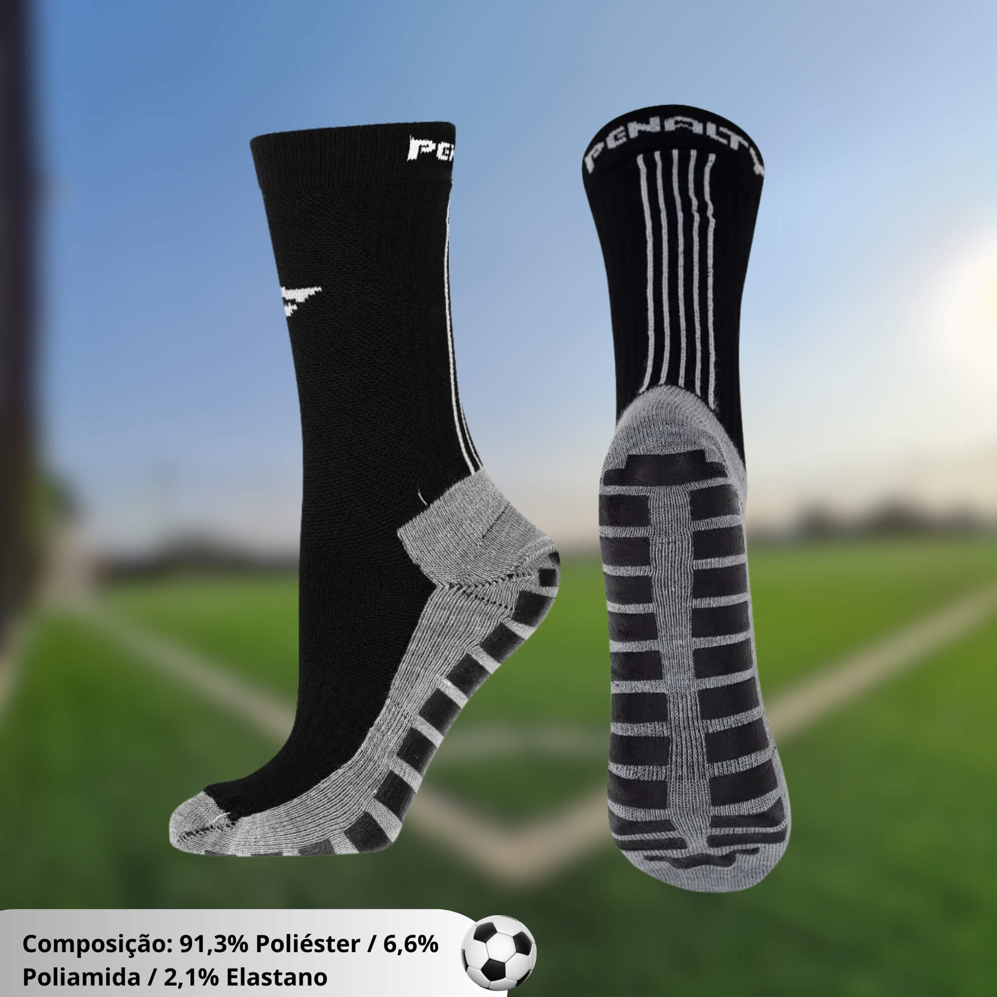 COMP Kit Chuteira Futsal Evolution Club Locker Y-1  Tamanho 40 + Meia Penalty 39-44