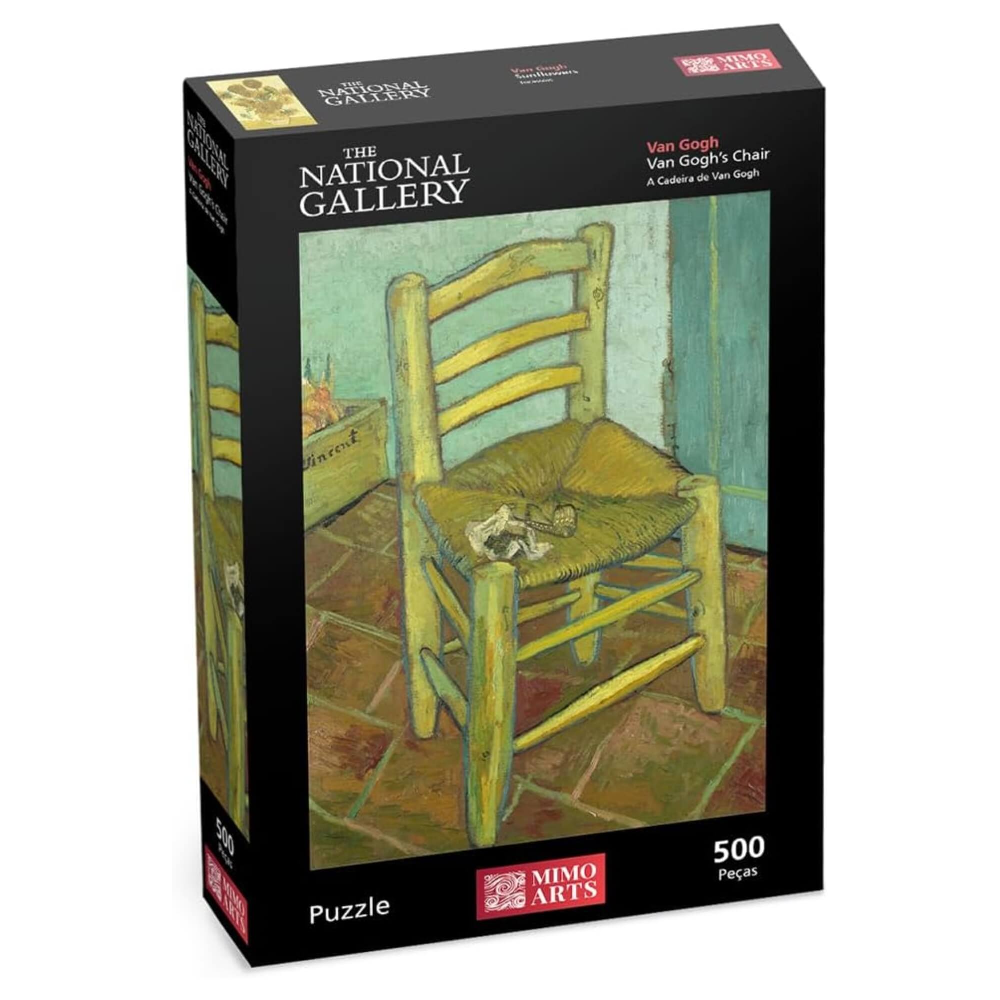 Kit 2 Quebra Cabeças de 500 Peças: Van Gogh Cadeira + Mona Lisa - Mimo Toys