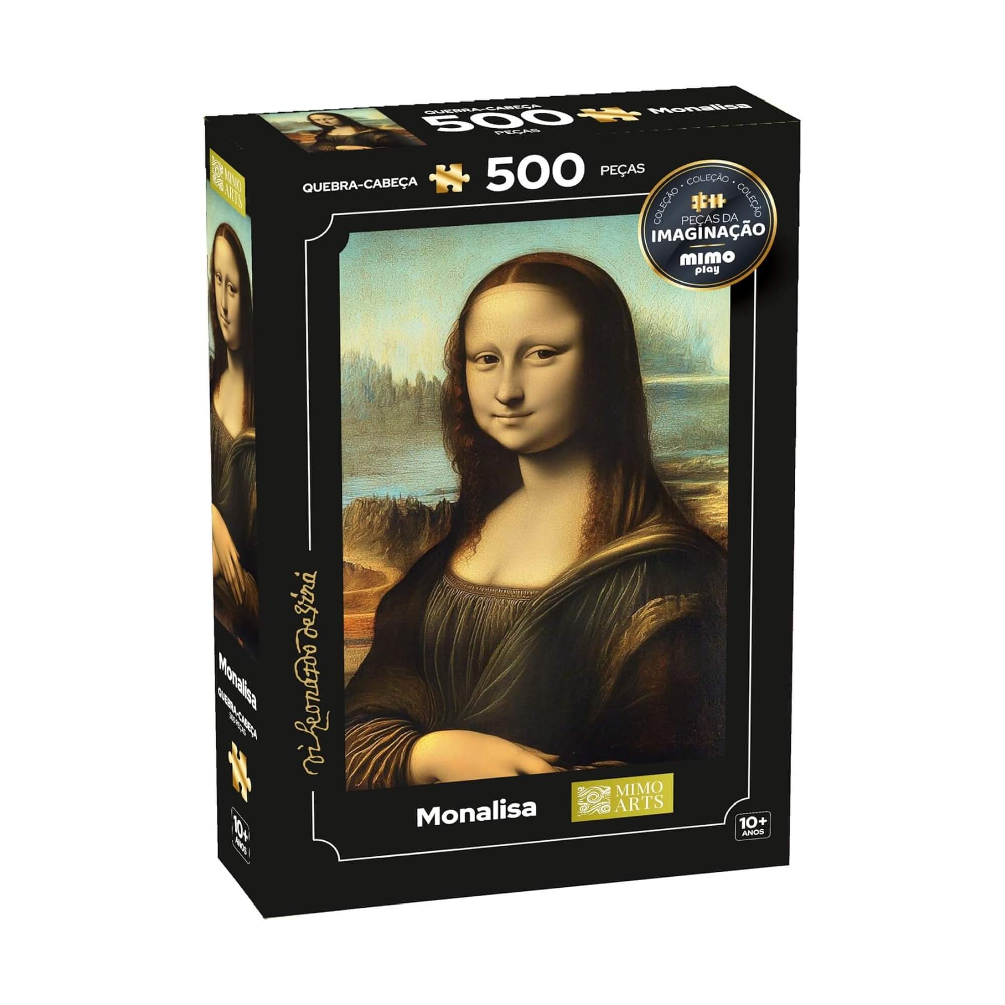 COMP Kit 2 Quebra Cabeças de 500 Peças: Van Gogh Cadeira + Mona Lisa - Mimo Toys