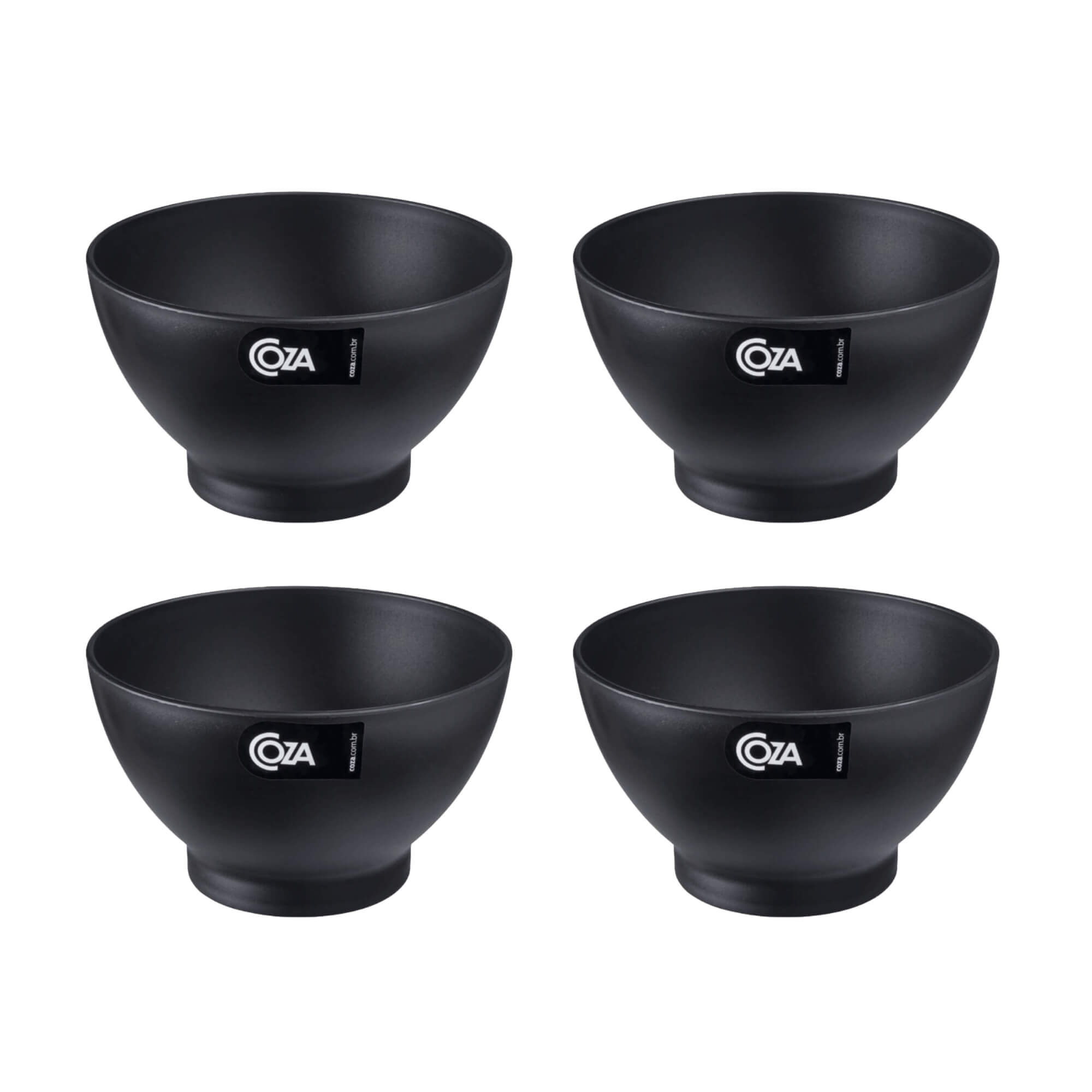 COMP Kit 4 Cumbucas Cozy 13,7 x 13,7 x 8,2 cm 750 ml Preto Coza Brinox - 10510/0008