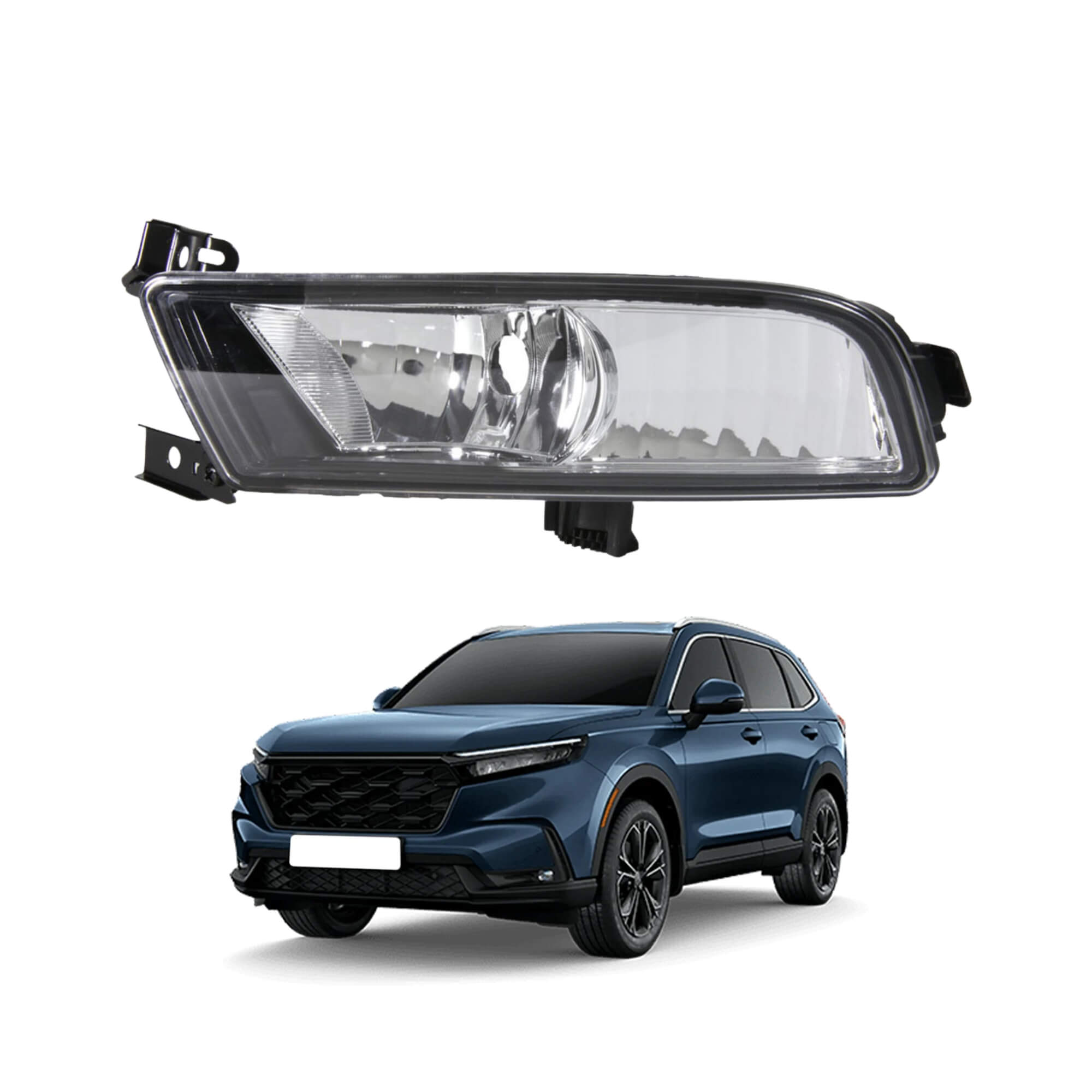 COMP Kit Farol Auxiliar Esquerdo e Direito CR-V 2015 2016 2017 + Lâmpadas H11 12V 55W Shocklight