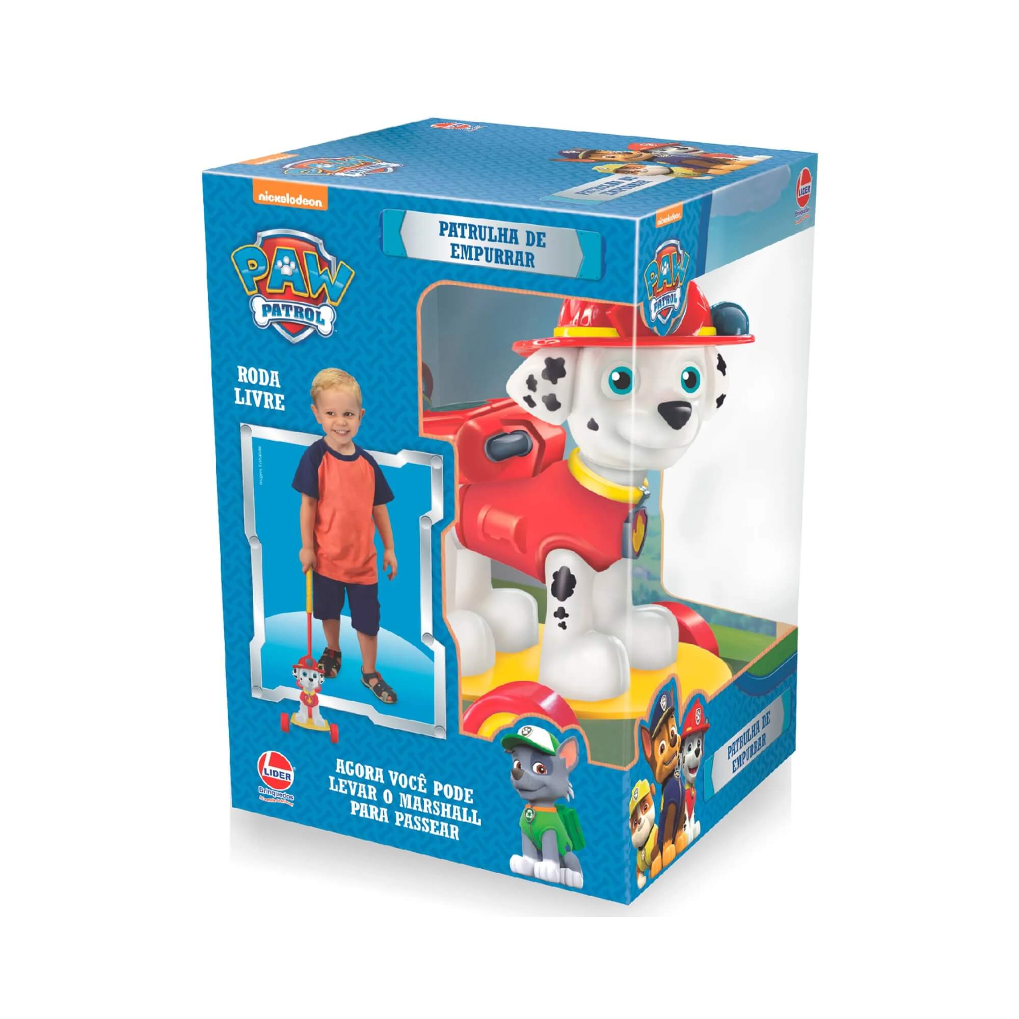 Boneco Patrulha Canina de Empurrar com Haste - Marshall Lider - 2451