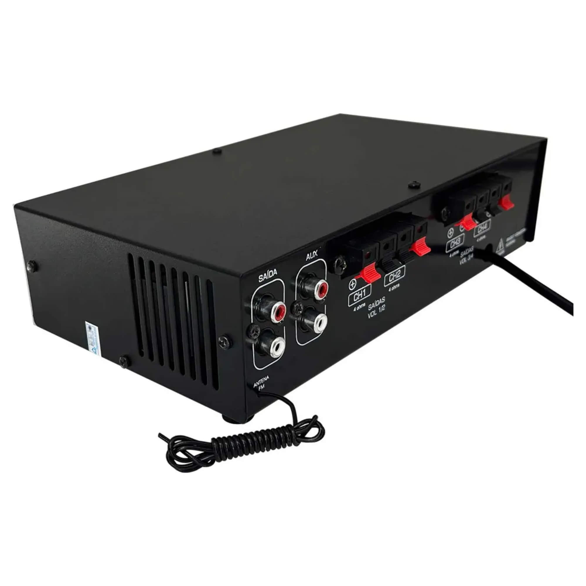 Kit Som Ambiente Receiver Pro 4 Caixas Parede 70W  PRO LESON - 2LS70XB04