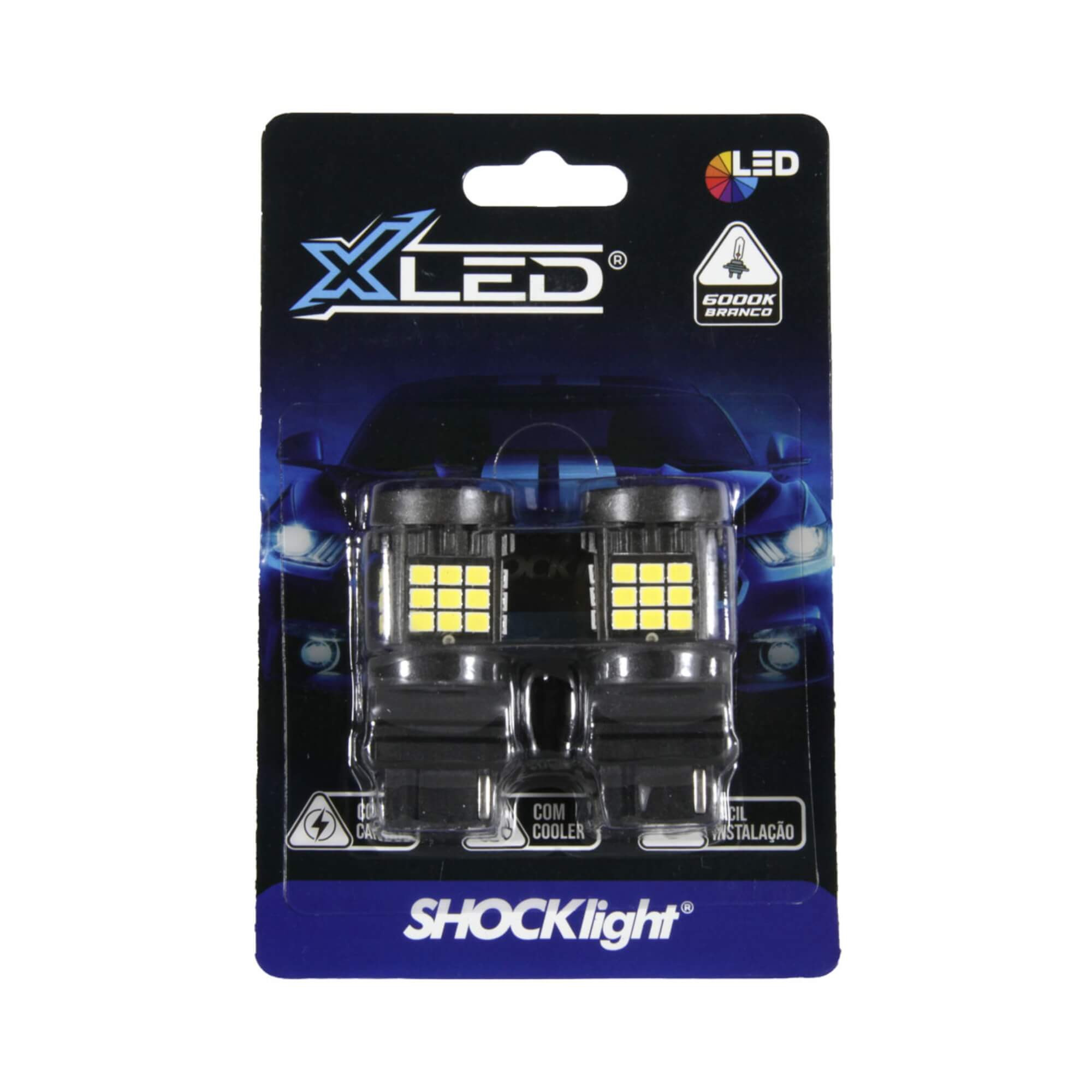 LED T25 3156 Canbus - 36 LEDS - 2835 1 Polo 12V Branco Shocklight - SLL-3156CB-BC