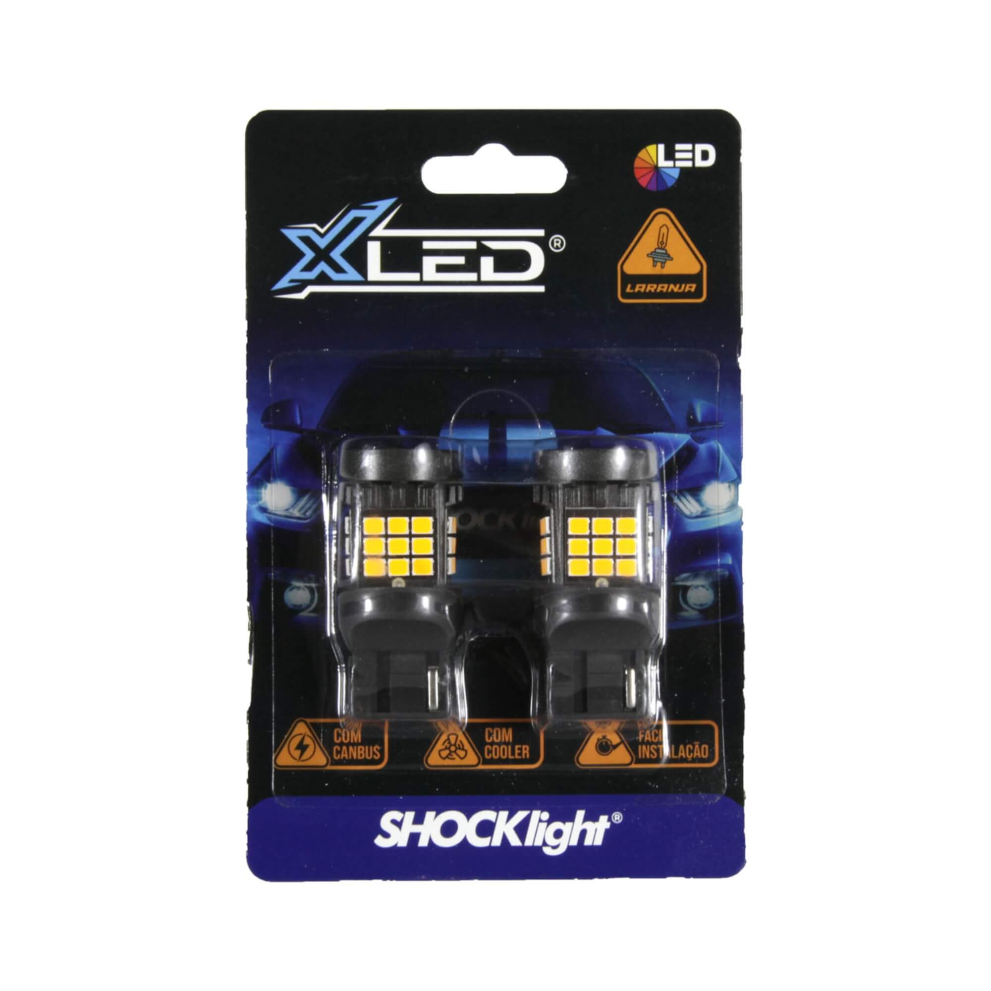 LED T20/7440 Canbus - 36 LEDS - 2835 1 Polo 12V Laranja Shocklight - SLL-7440CB-LR