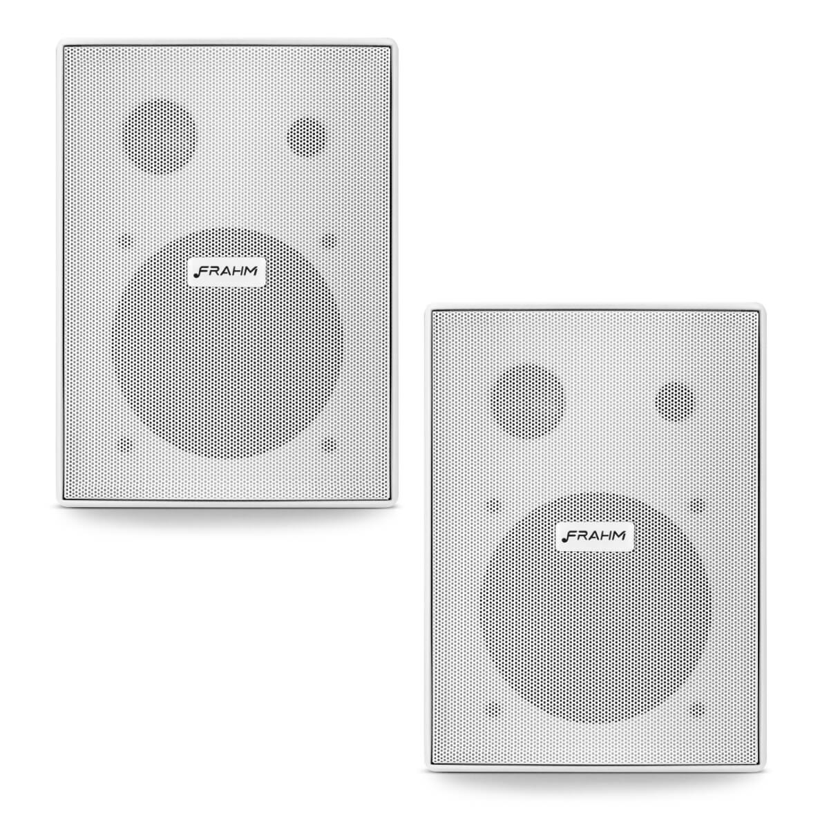 COMP Kit Sonorização Ambiente Slim 1800 Bluetooth+ 8 Caixas Frahm Branca