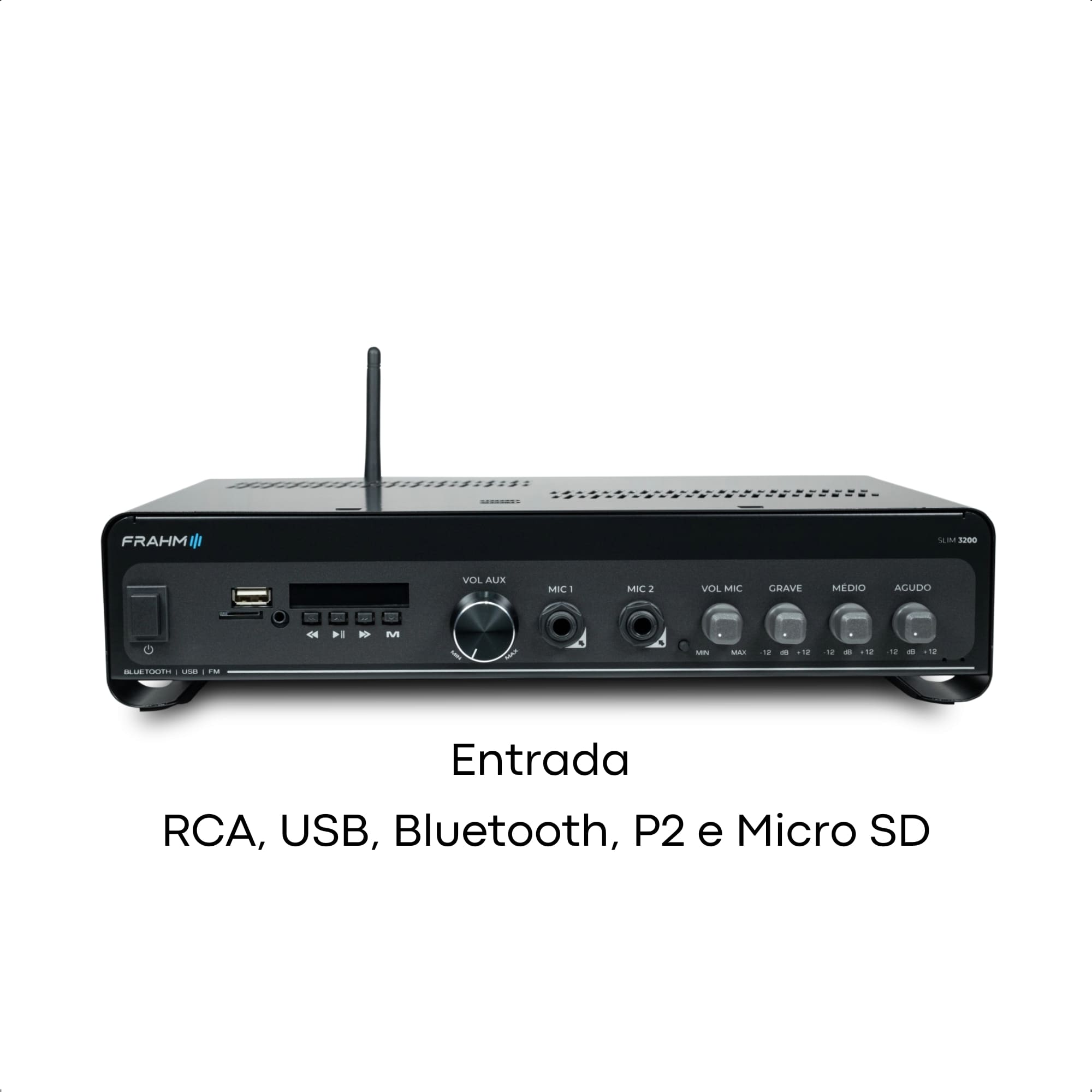 COMP Kit Som Ambiente Amplificador Slim  3200 + 3 Pares de Caixas de Som PS 200