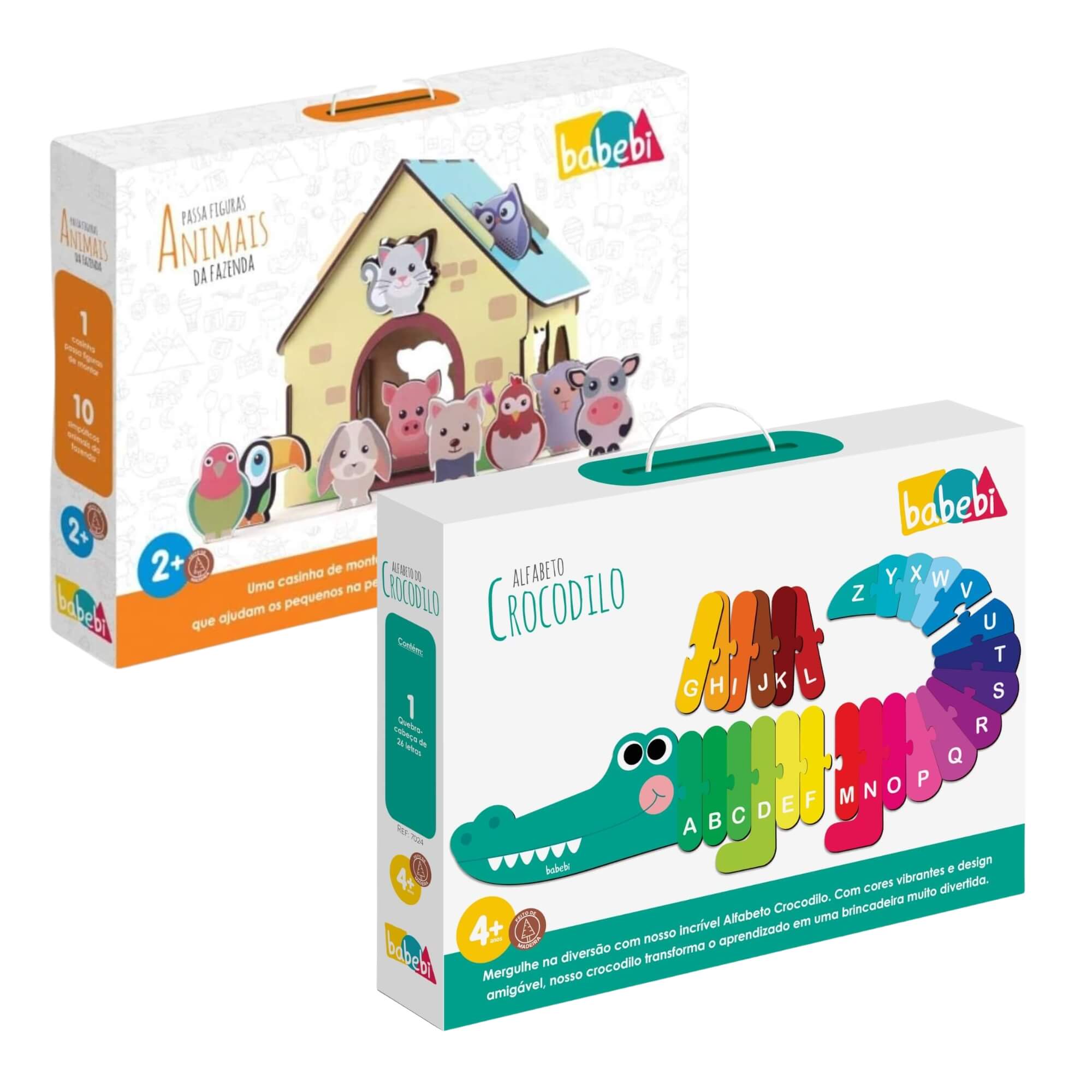 COMP Kit Brinquedos Educativos Aprendizado - Alfabetização e Animais