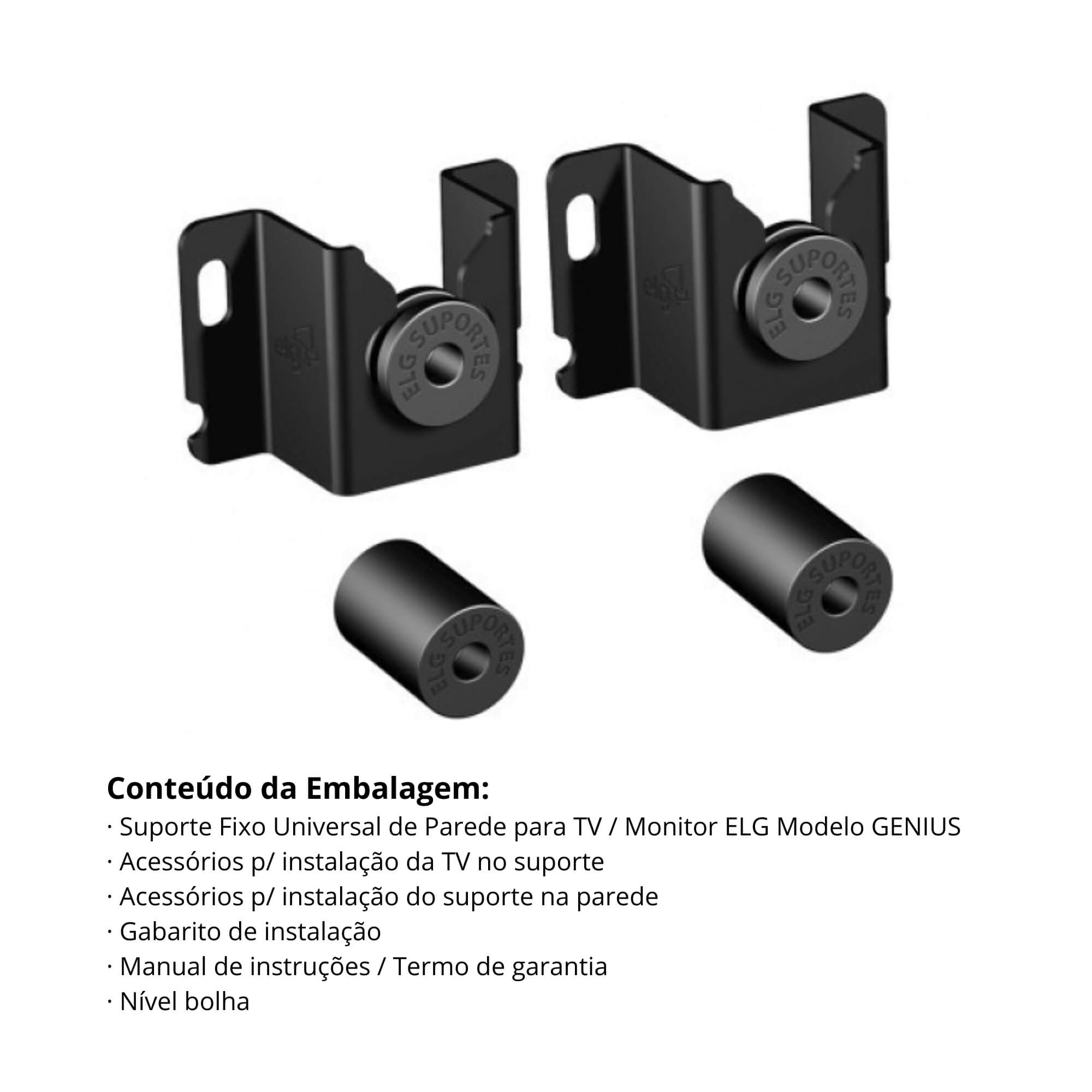 COMP Kit Suporte Universal de Parede para TV de 14" a 100" GENIUS + Antena Smart View