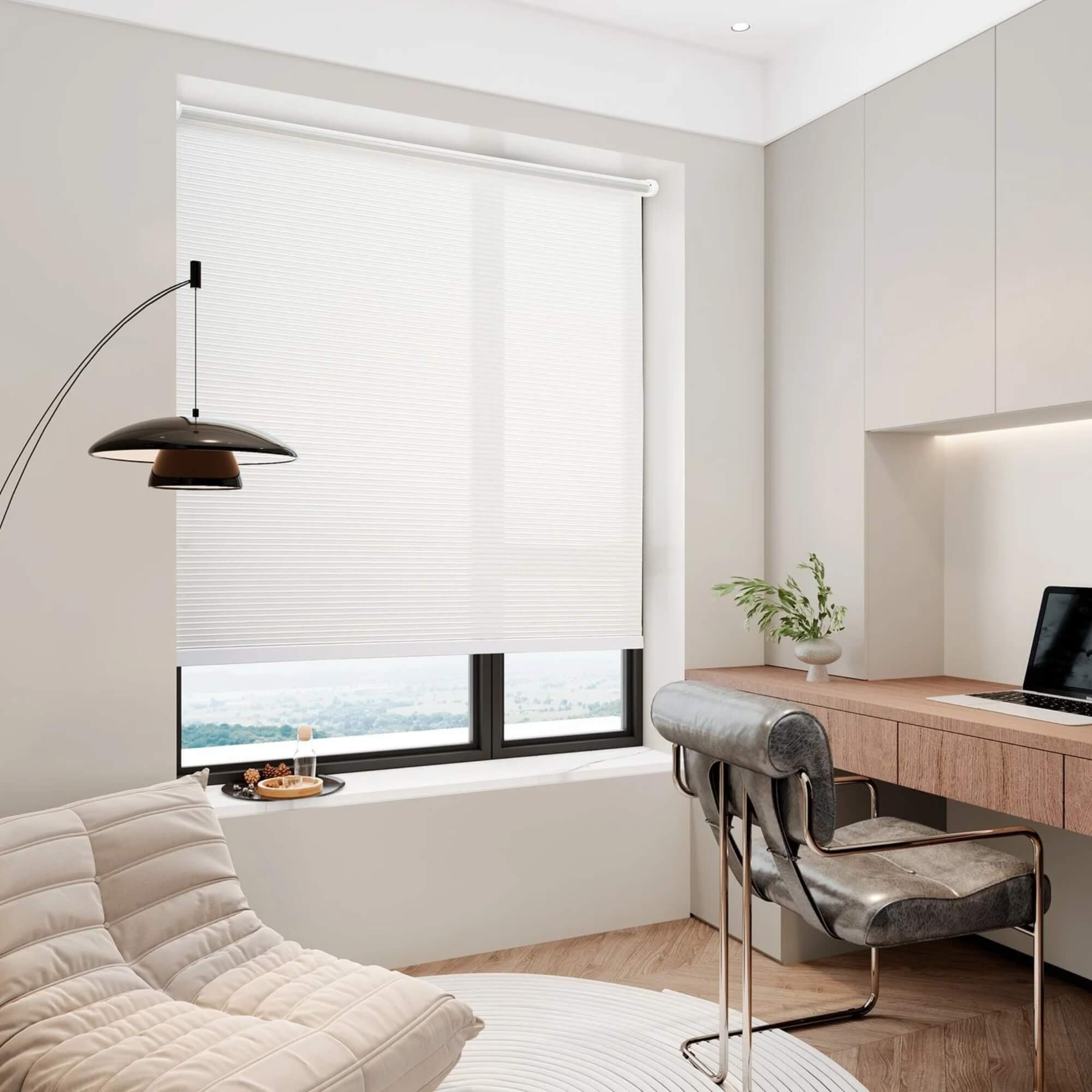 Persiana Corta Luz Noblesse 140X160 Branca Conthey Evolux - N2306186A