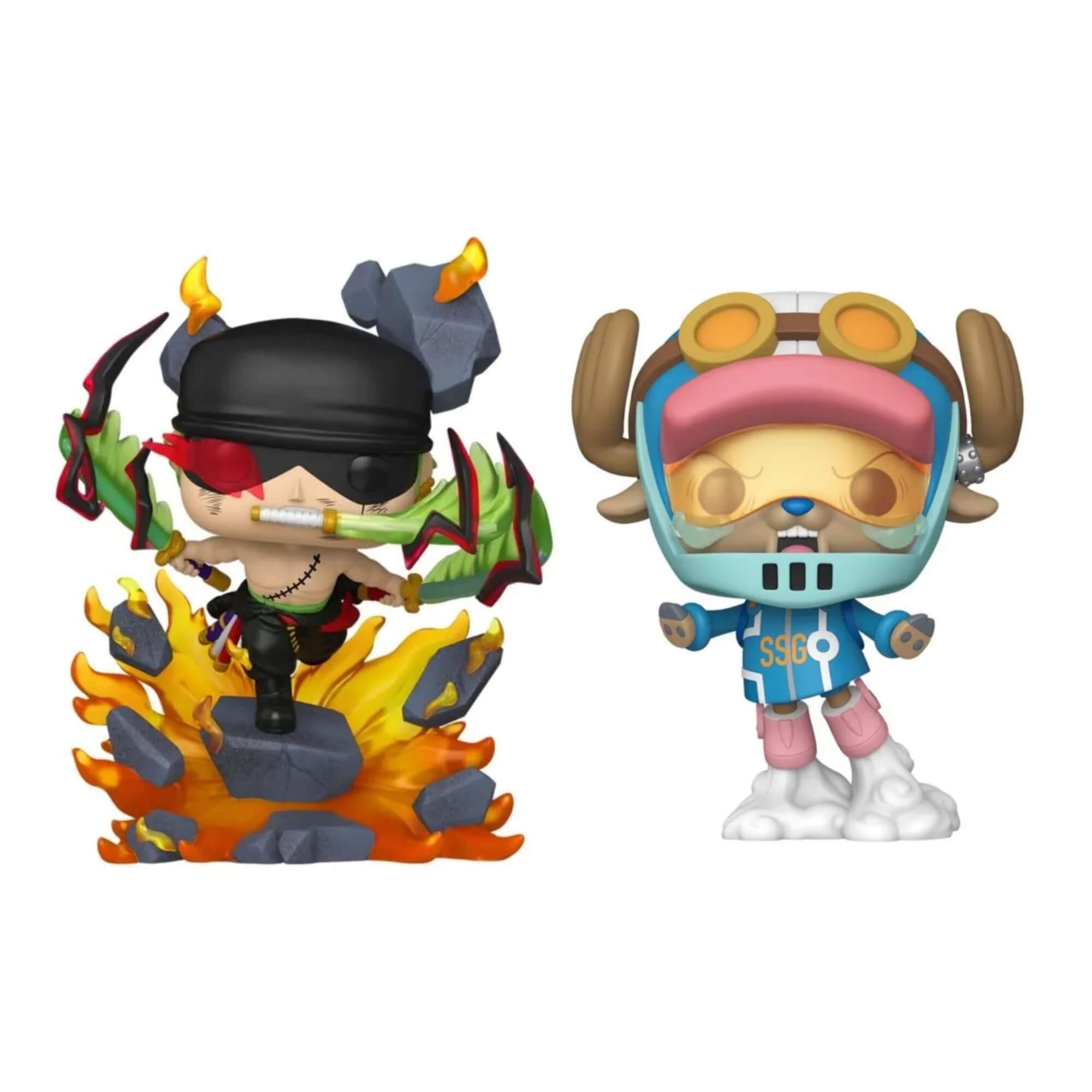 COMP Kit Boneco Funko Pop! One Piece Zoro + Chopper