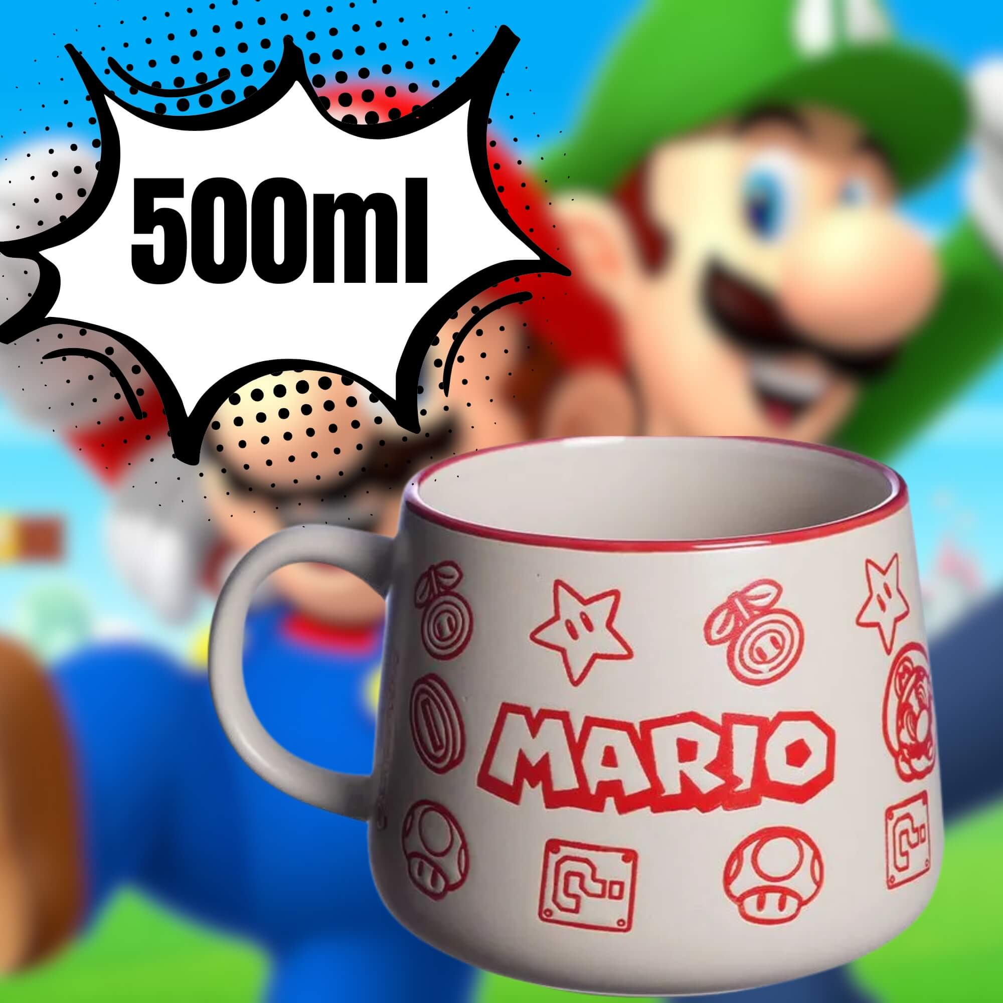 Caneca Moma 500ml Super Mario Zona Criativa - 10025621