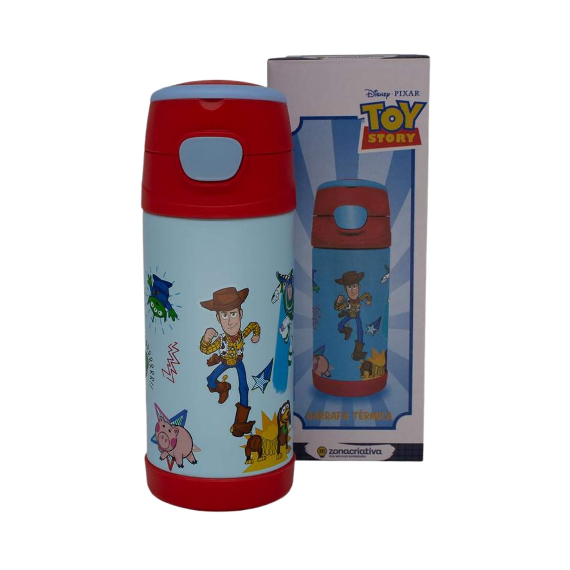 Garrafa Térmica Infantil Top Handle Toy Story Disney Zona Criativa - 10073111