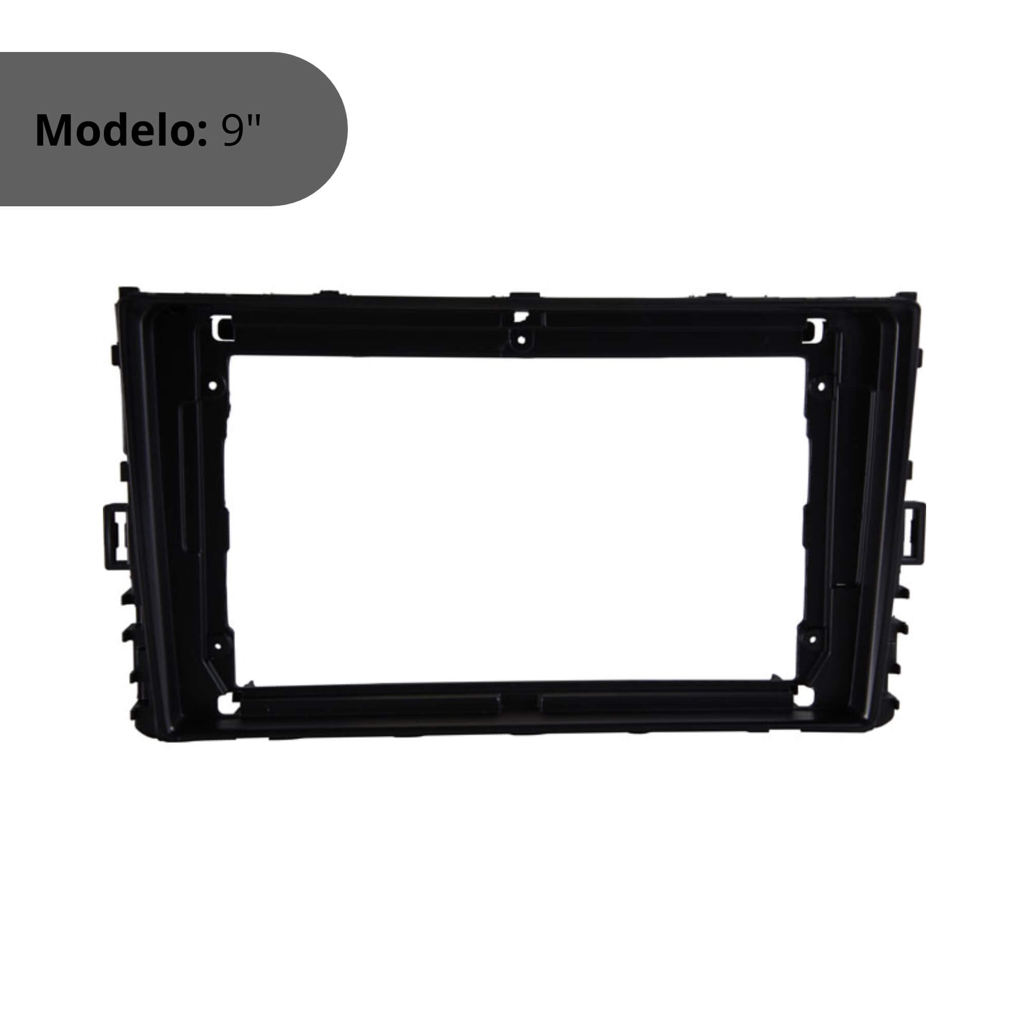 Moldura 9" Preto T-Cross / Virtus / Novo Polo / Nivus 2018 a 2023 Expex - EPX9VW009