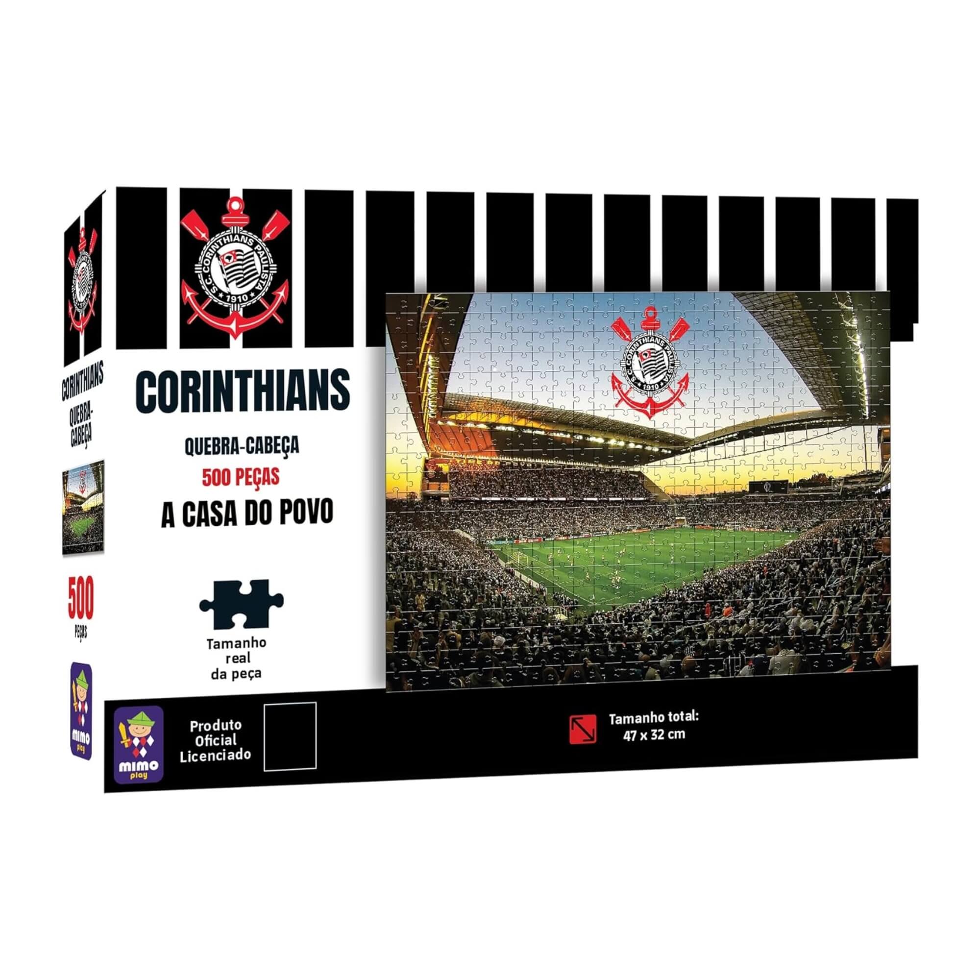 COMP Kit 3 Quebra Cabeças Corinthians Arena + Brasão + Jogadores