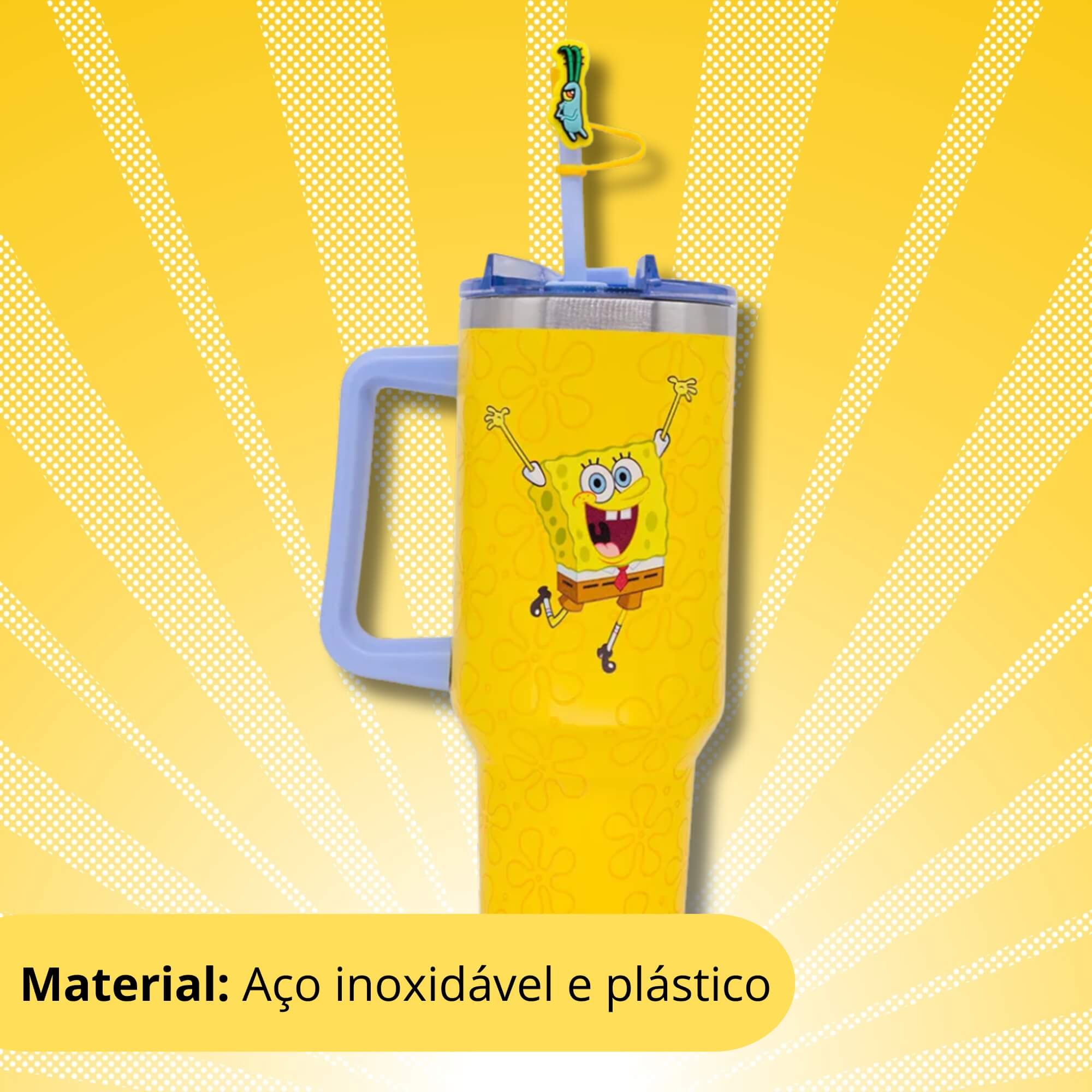 Copo Térmico Tumbler Bob Esponja I'm Ready 1,15L Zona Criativa - 10026683