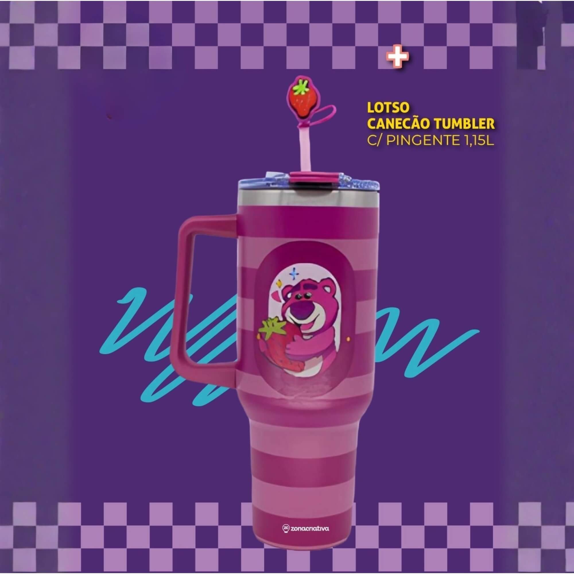 Copo Térmico Tumbler Lotso Toy Story 1,15L Zona Criativa - 10026740