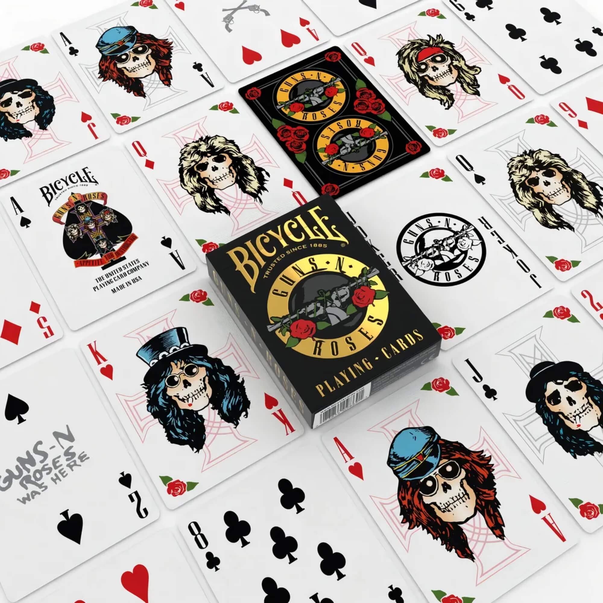 COMP Kit Jogos de Carta Baralhos Bicycle Rock AC/DC + Guns N Roses