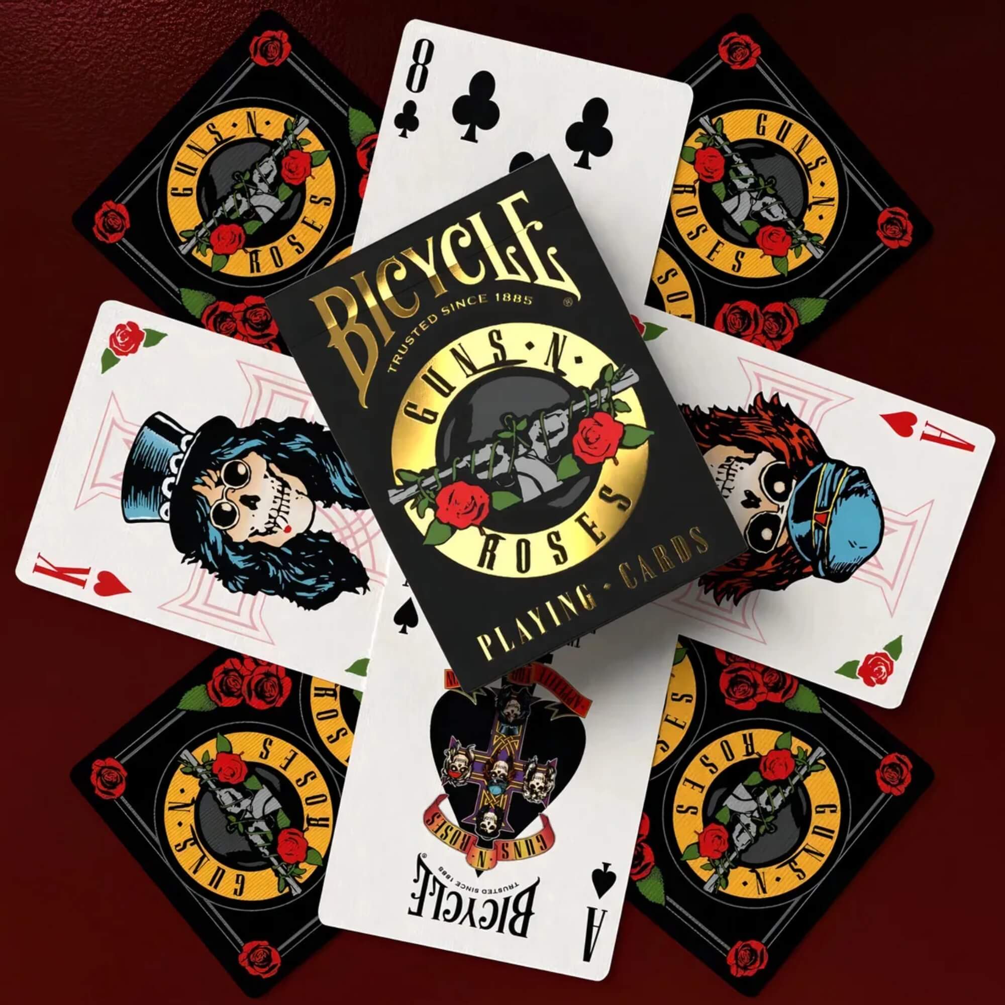 COMP Kit Jogos de Carta Baralhos Bicycle Rock AC/DC + Guns N Roses