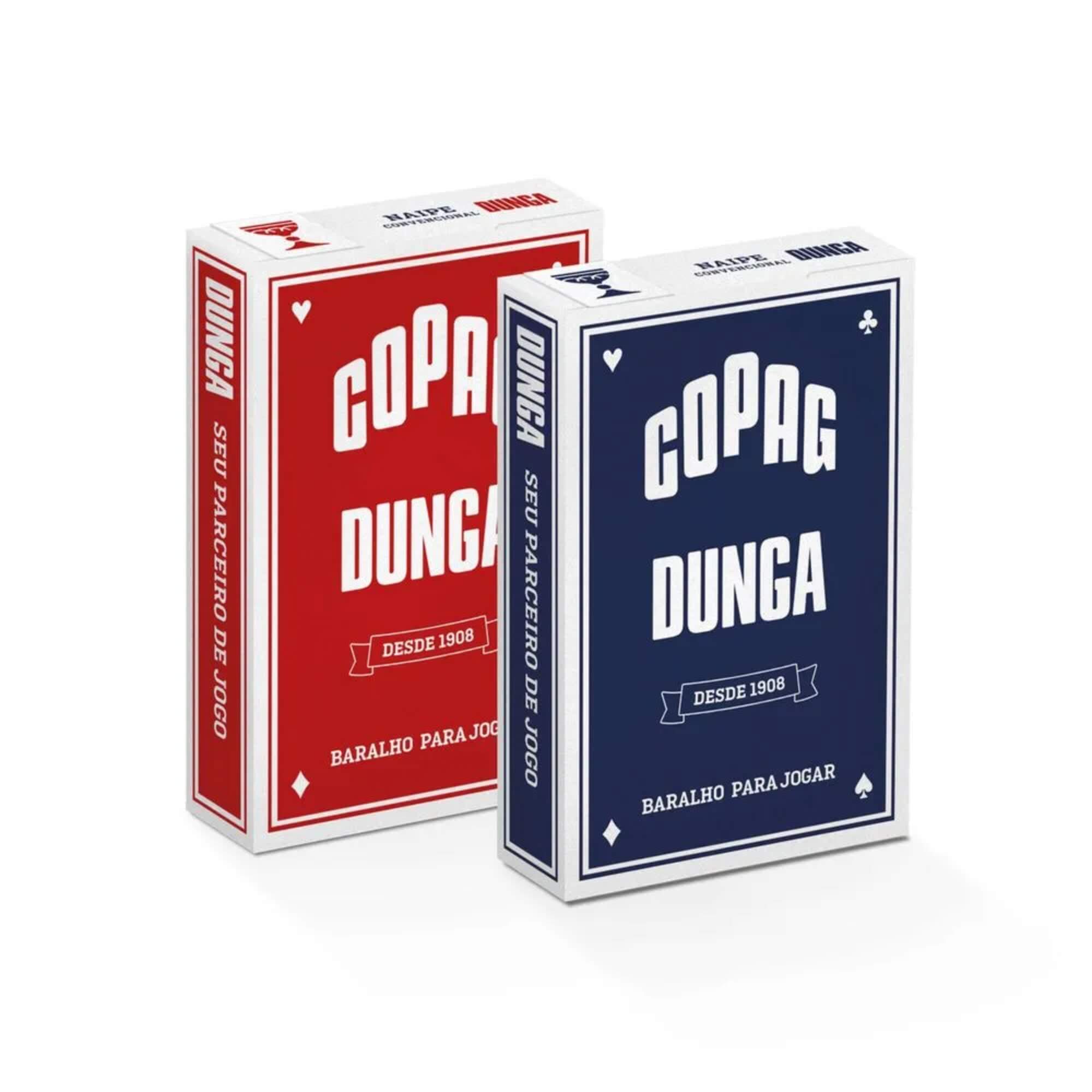Kit 2 Baralhos Dunga Naipe Convencional Vermelho e Azul (55 cartas cada Baralho) Copag - 36568