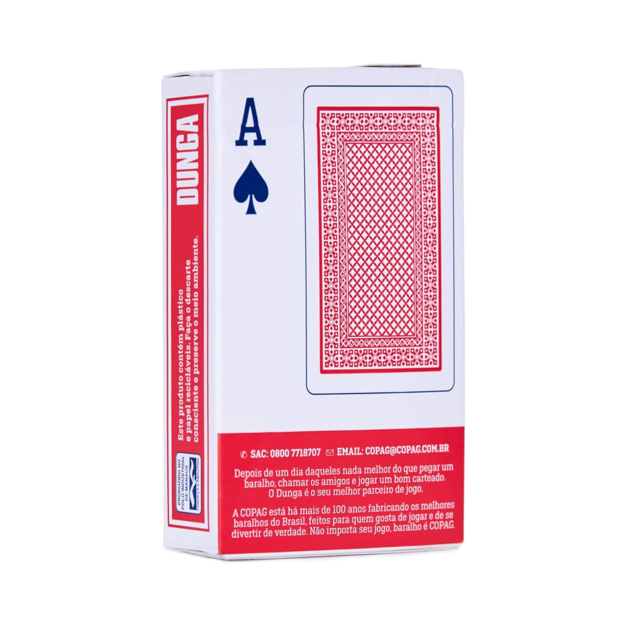 Kit 2 Baralhos Dunga Naipe Convencional Vermelho e Azul (55 cartas cada Baralho) Copag - 36568