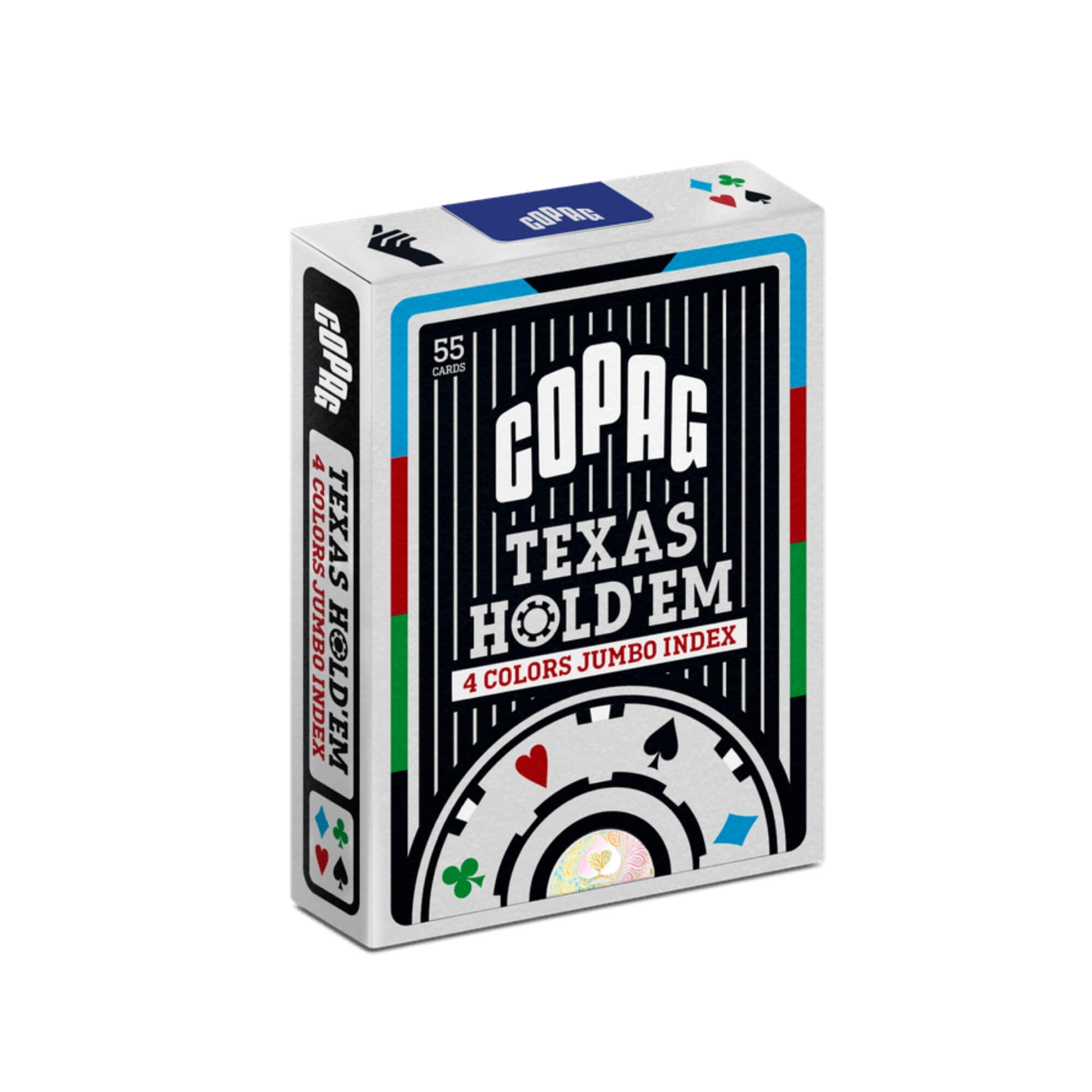 Baralho Texas Hold’em Naipe 4 Cores 55 Cartas (Sortido e Unitário) Copag - 36319