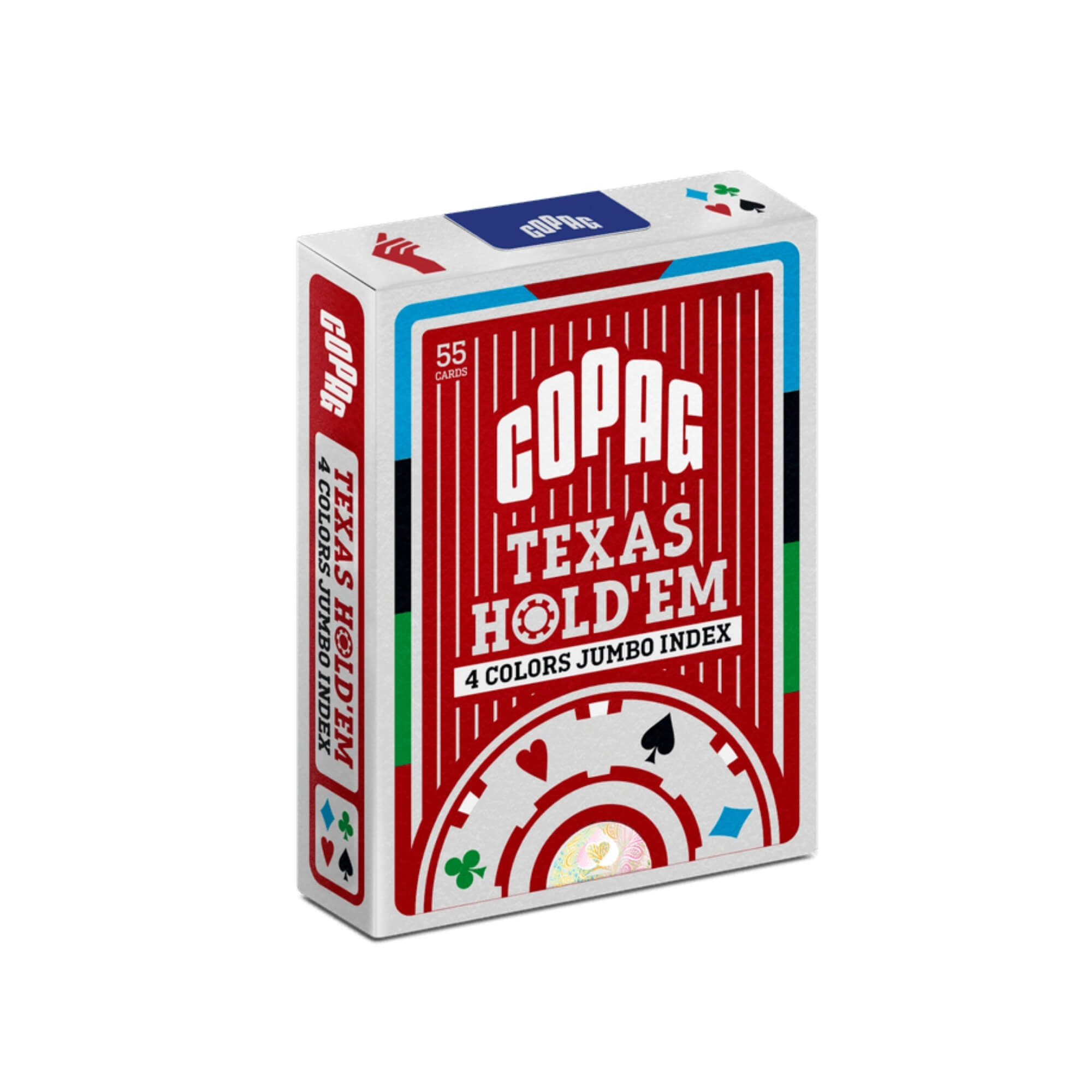 Baralho Texas Hold’em Naipe 4 Cores 55 Cartas (Sortido e Unitário) Copag - 36319
