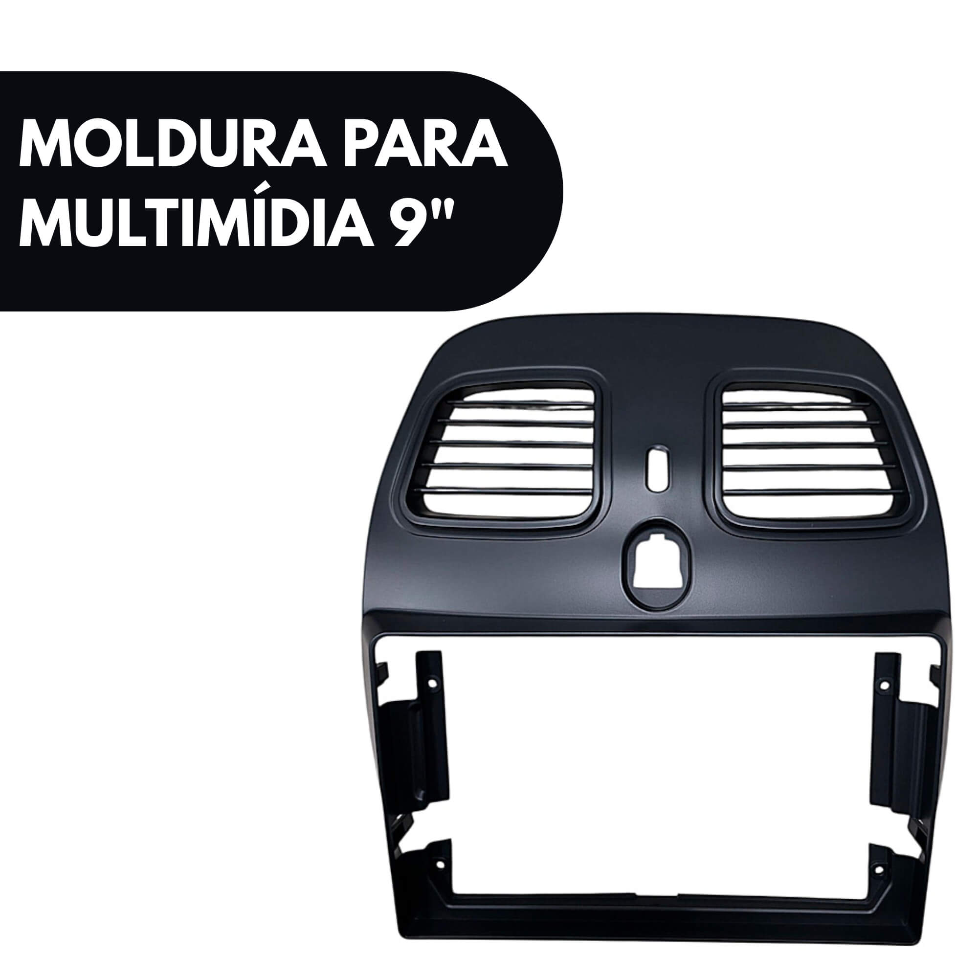 Moldura 9" Preta Fiat Grand Siena 2012 até 2021 Padrão Chinês Expex - EPX9FT025