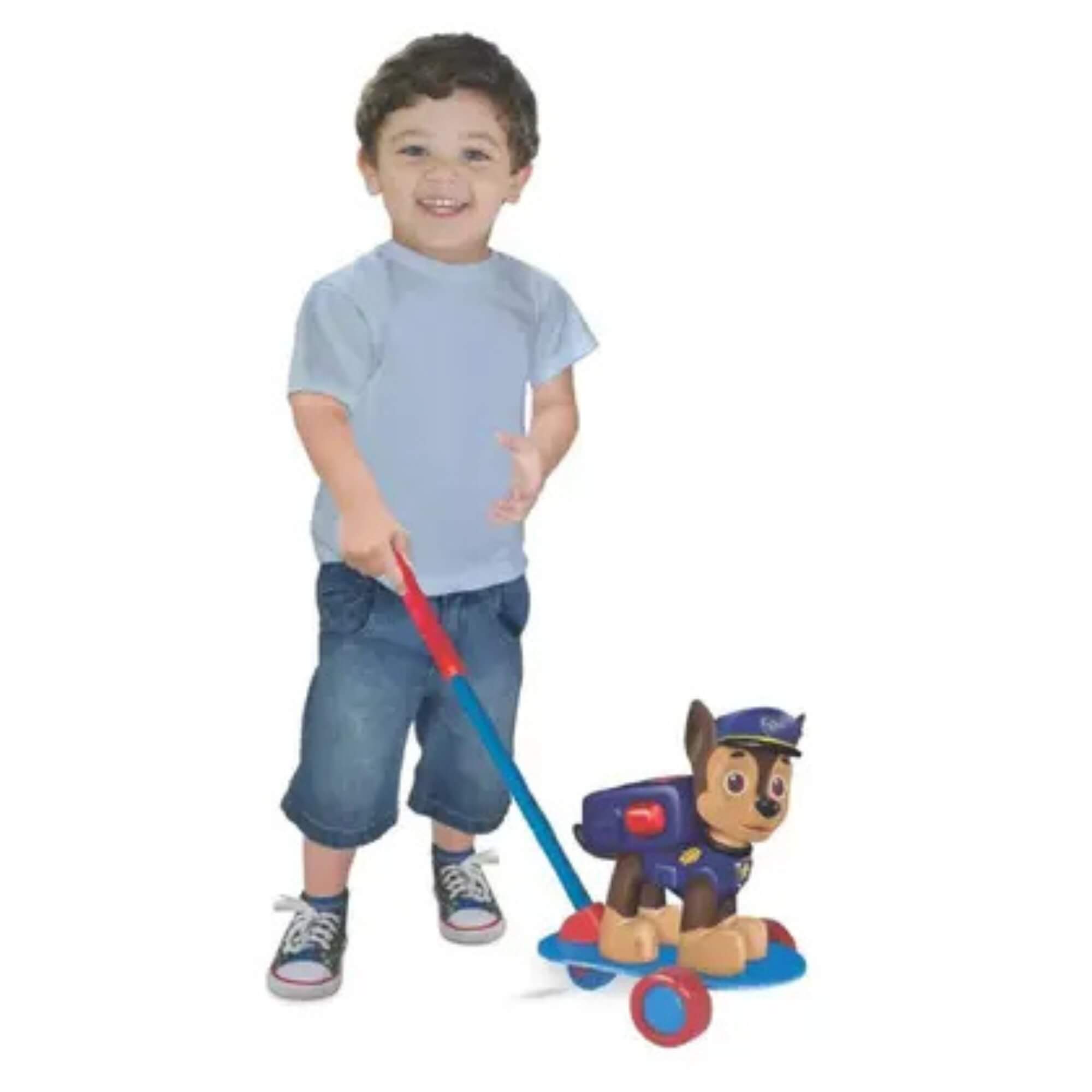 COMP Kit Patrulha Canina - Carrinho de Empurrar c/ Haste Chase e Marshall