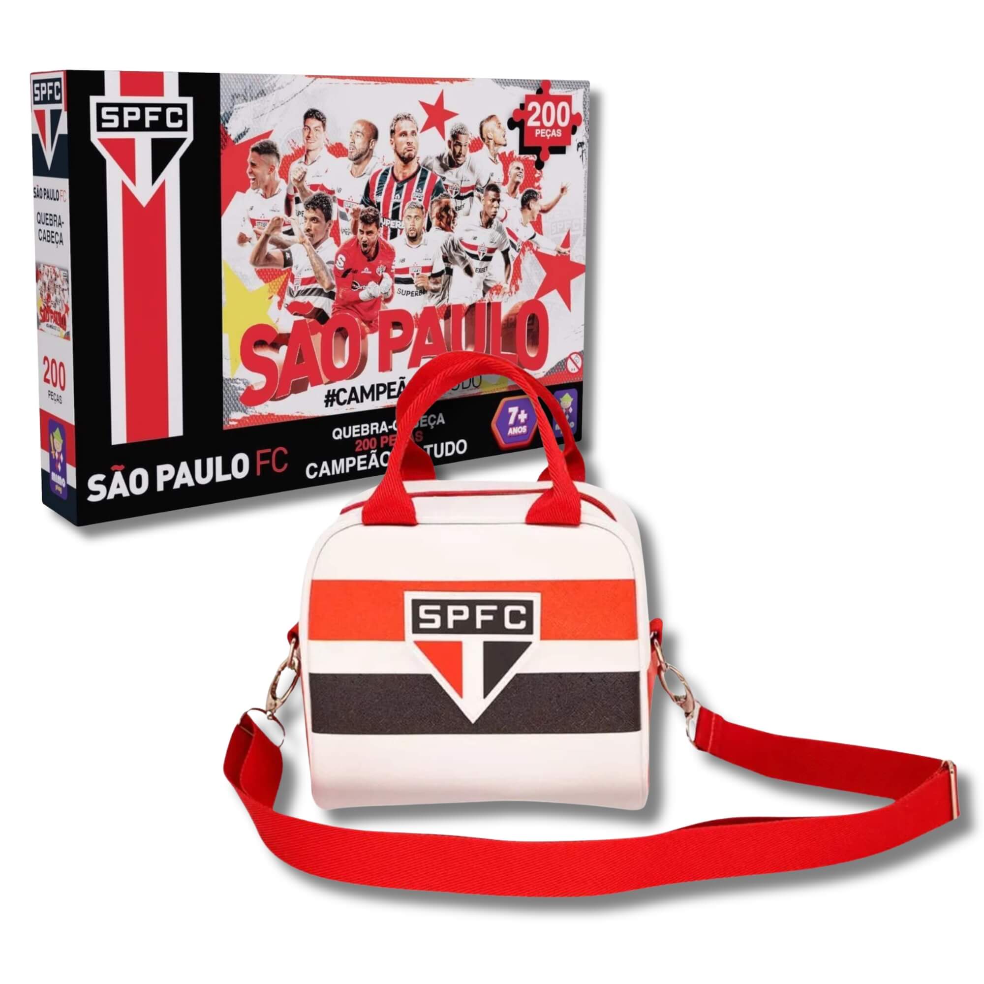 COMP Kit São Paulo F.C. - Lancheira térmica + Quebra-Cabeça 200 peças