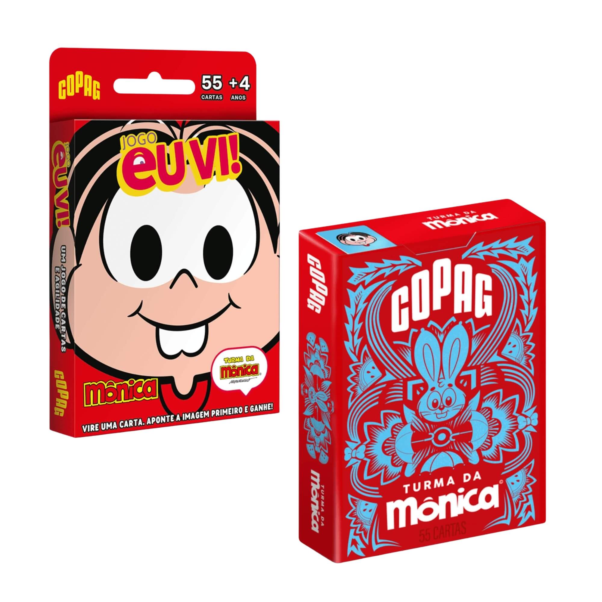 COMP Kit Turma da Mônica: Baralho Turma da Mônica + Jogo Eu Vi! Turma da Mônica Sortido e Unitário