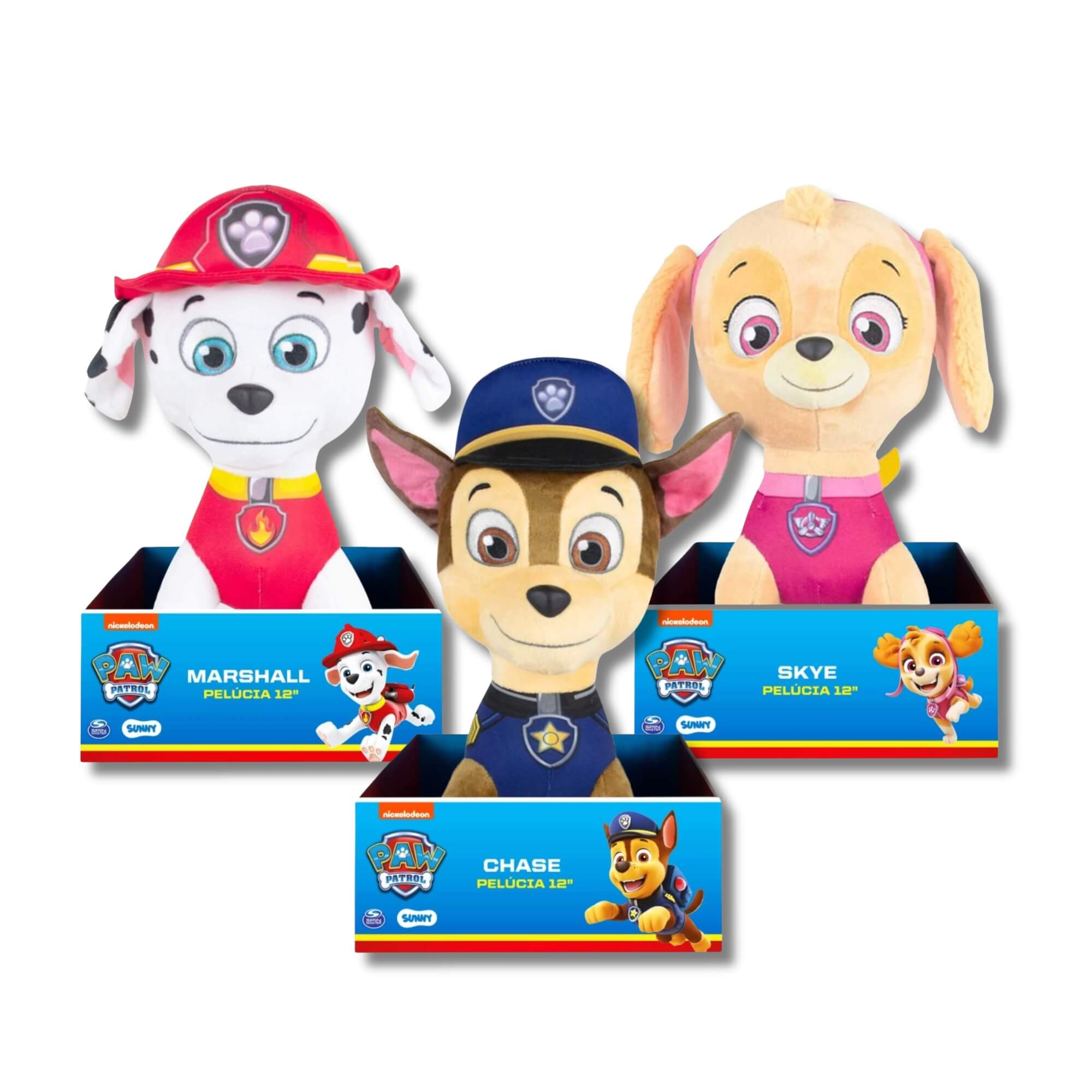 COMP Kit Pelúcias Patrulha Canina Sunny - Marshall, Chase e Skye