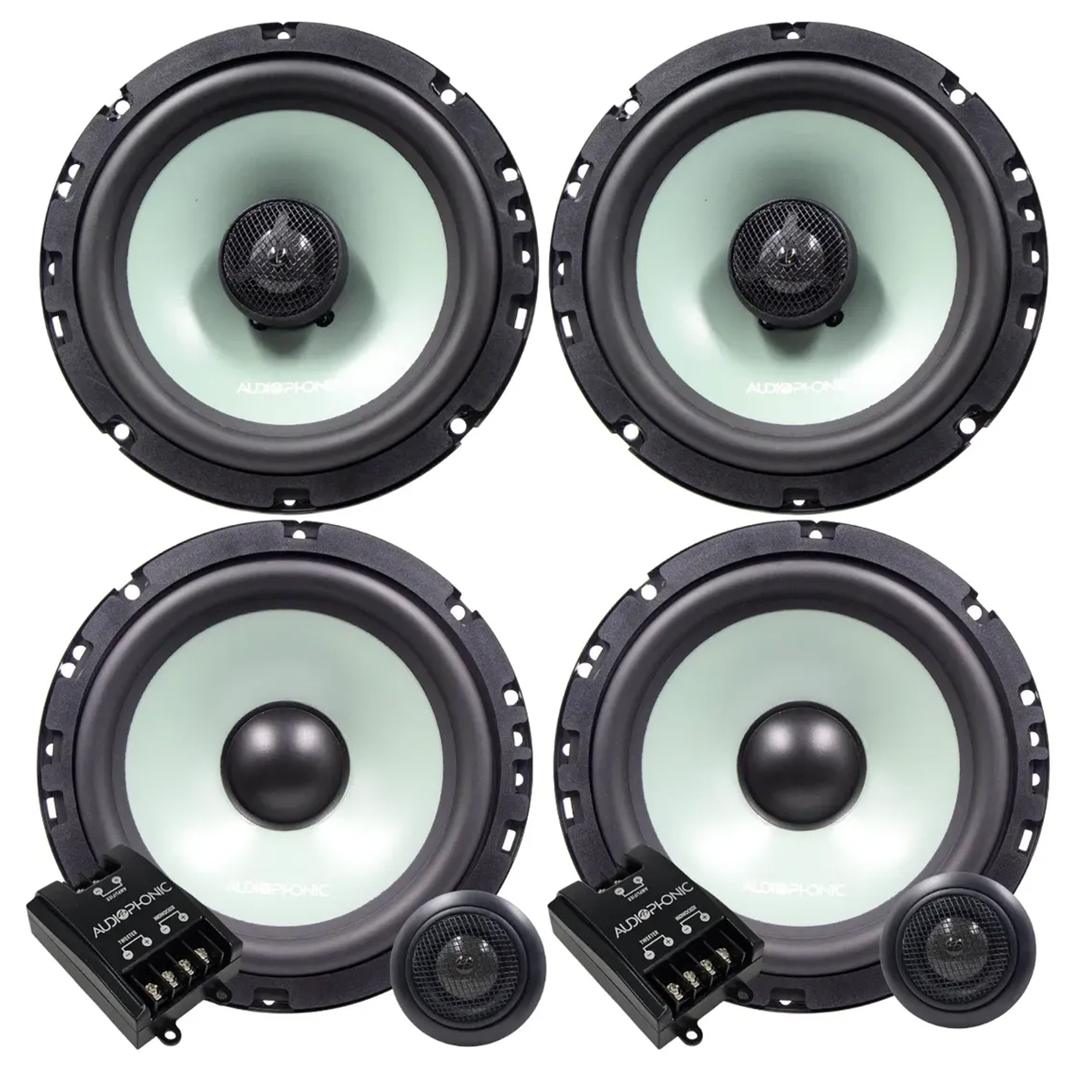 COMP Kit 2 Vias + Coaxial 6 Pol Audiophonic Sensation 290w Cinza