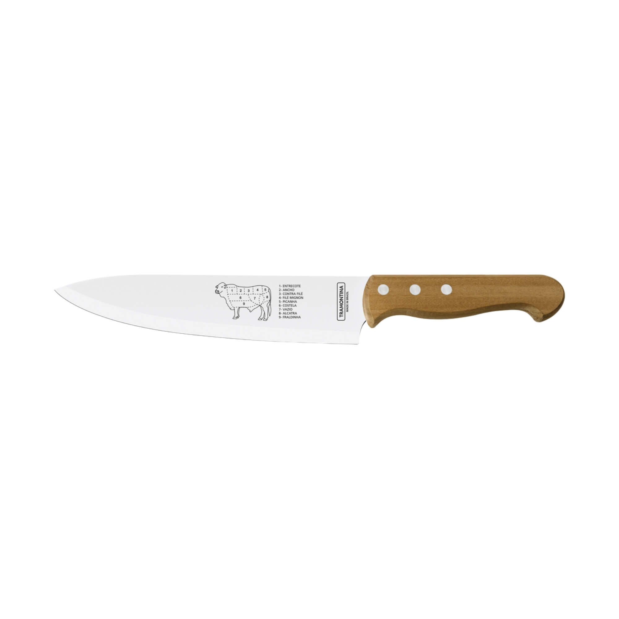 Kit para Churrasco Tramontina com Lâminas em Aço Inox e Madeira 3 Peças Tramontina -  22398001