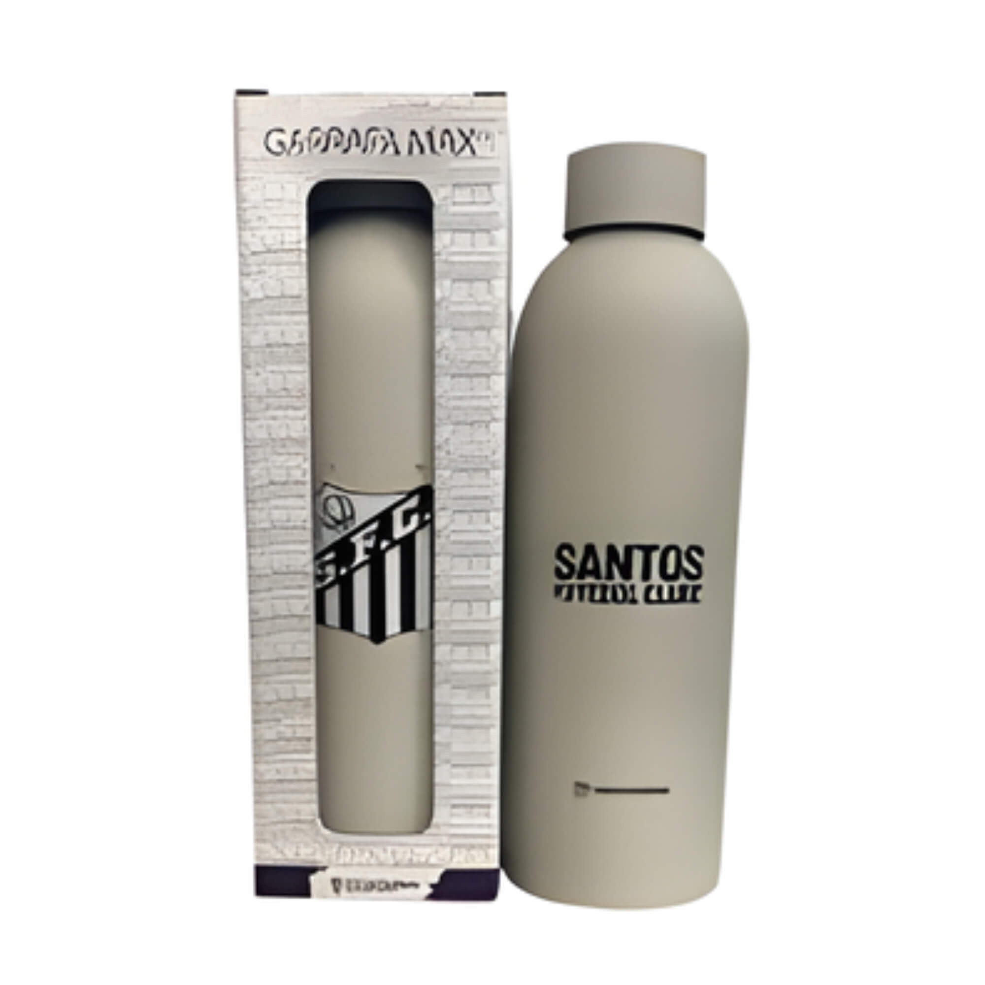 COMP Kit Santos FC - Garrafa Térmica Max 500ml + Bola Nº 5 Pró