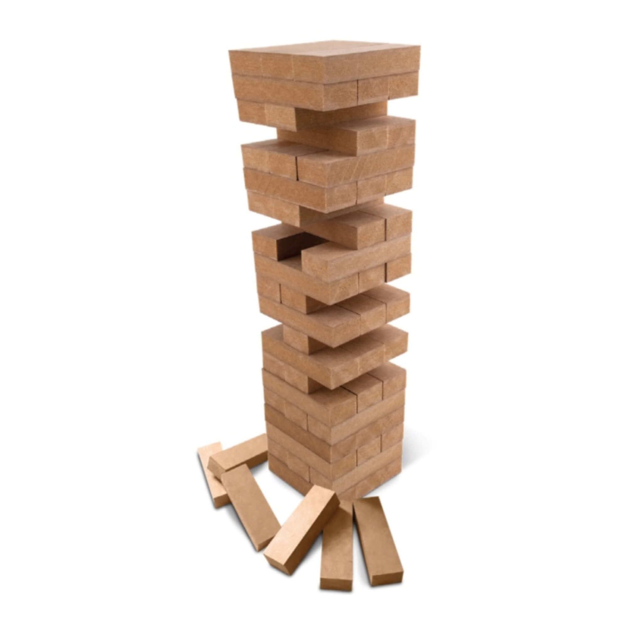 COMP Kit 5 Jogo Infantil Torre Cai Não Cai com 54 Peças de Madeira Sopecca