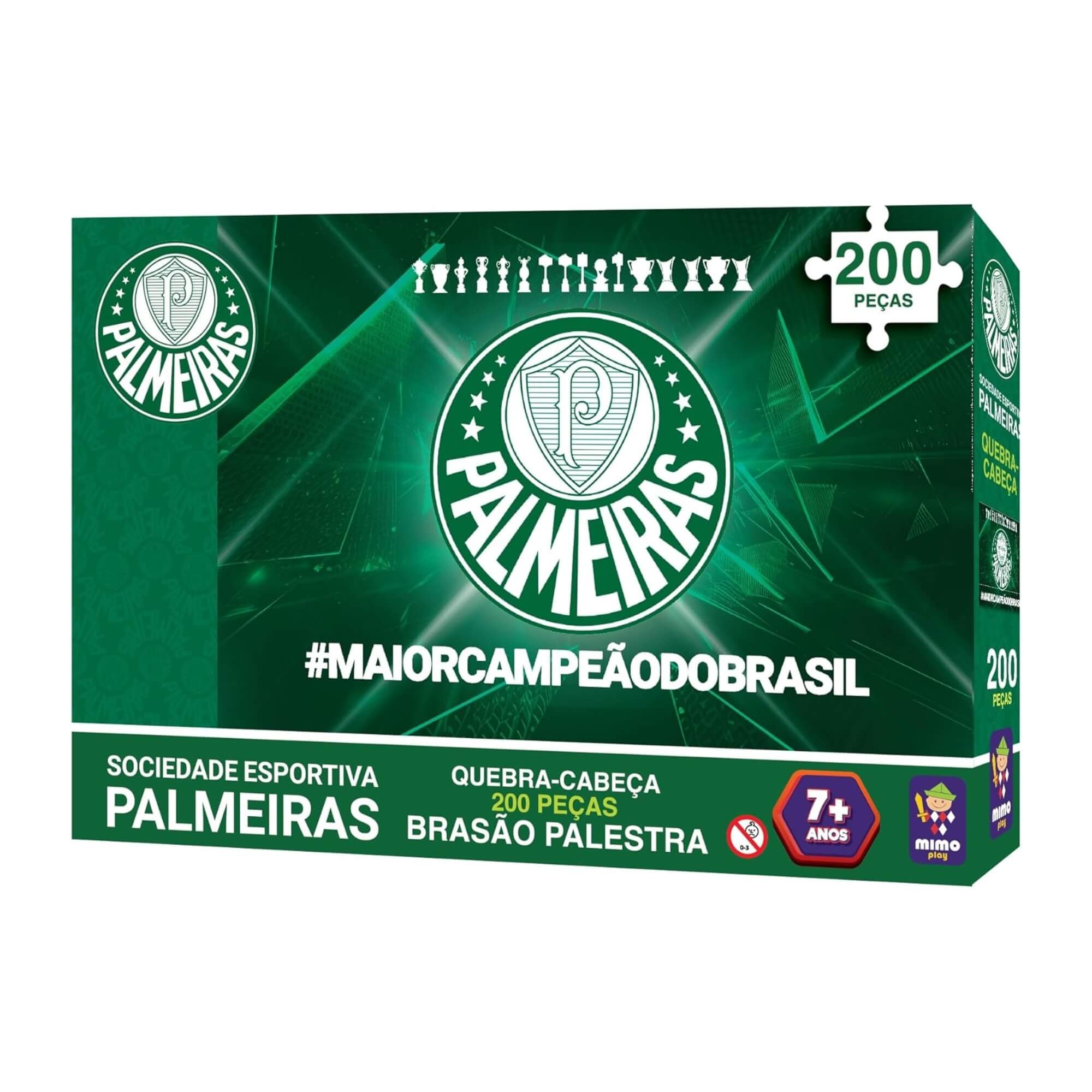 COMP Kit Palmeiras - Quebra-Cabeça 200 peças + Bola de Futebol Nº 5