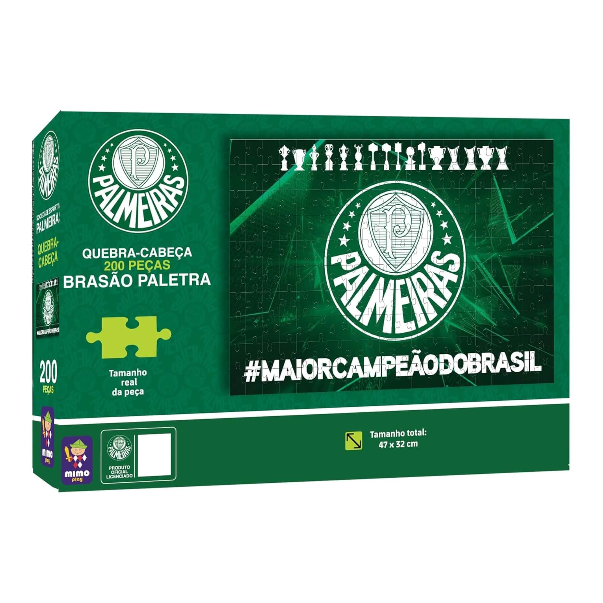 COMP Kit Palmeiras - Quebra-Cabeça 200 peças + Bola de Futebol Nº 5