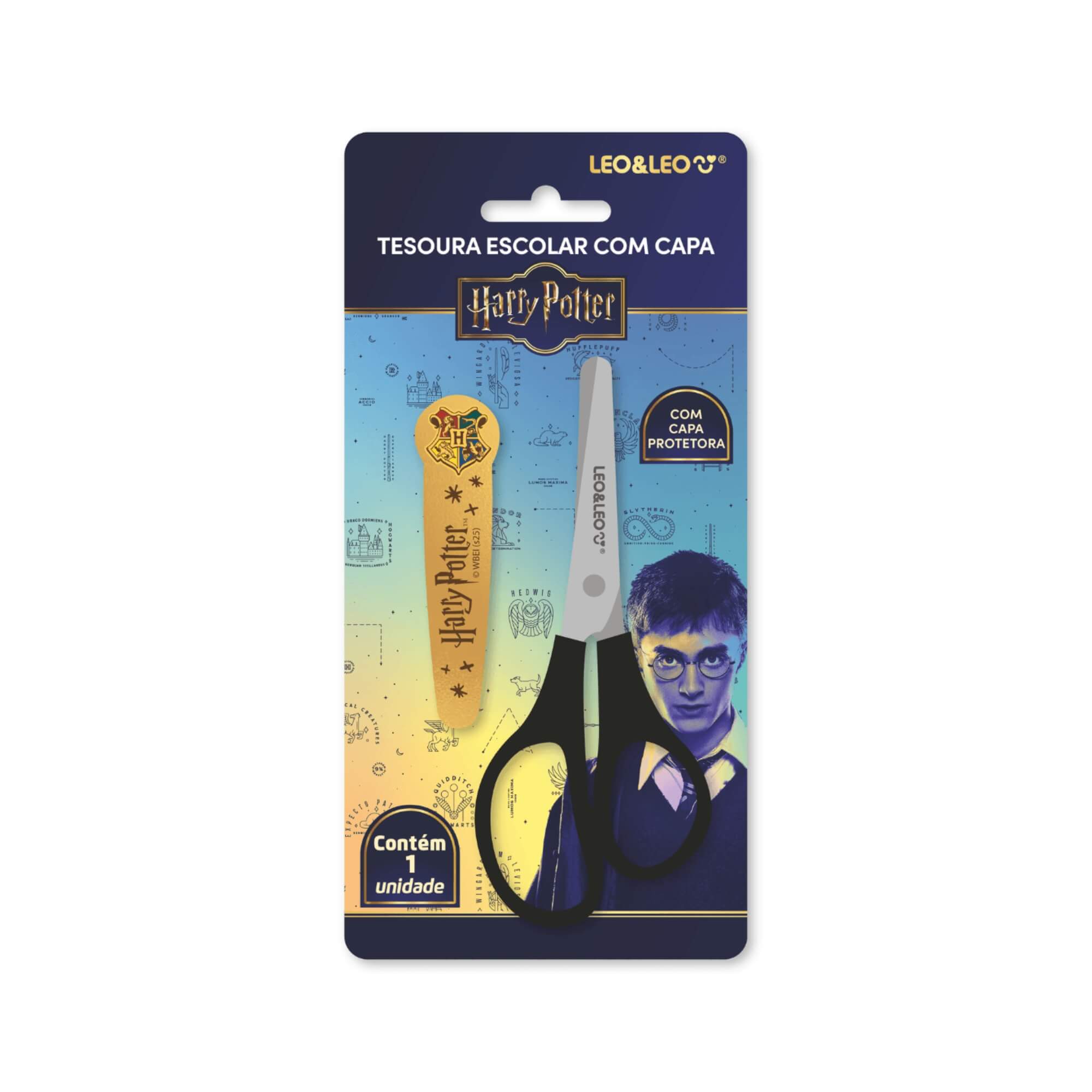 Tesoura Escolar Estampada com Capa Harry Potter Leo&Leo Leonora - 10213