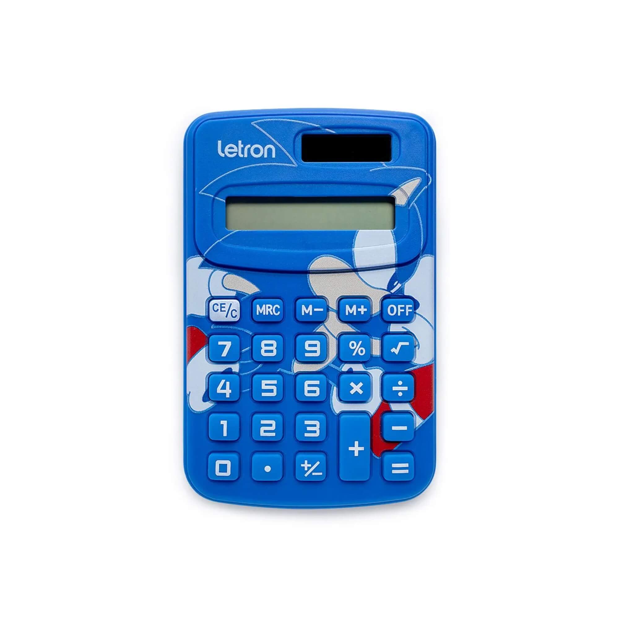 Calculadora 8 dígitos com Energia Solar e Cartela de Adesivo Sonic Letron Leonora - 10314
