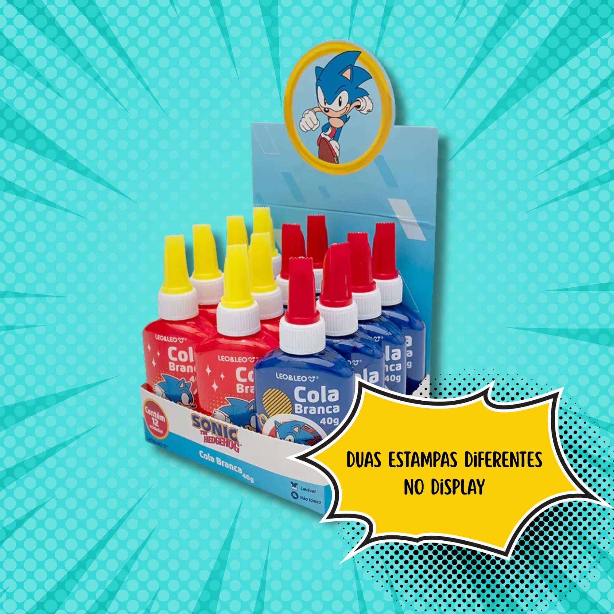 Cola Branca Escolar Líquida Sonic 40g (Display c/ 12 unidades) Leo&Leo Leonora - 10493