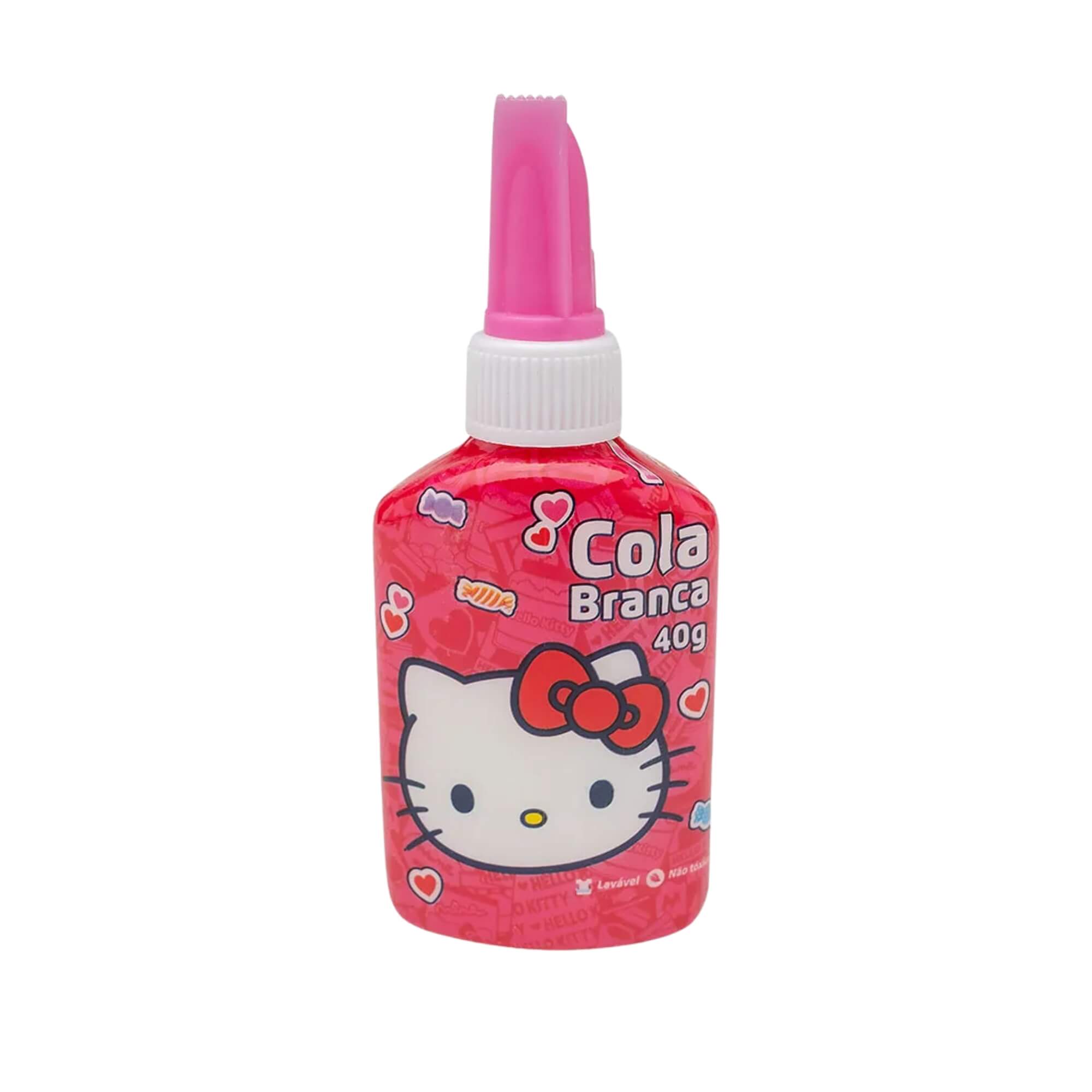 Cola Branca Escolar Líquida Hello Kitty 40g (Display c/ 12 unidades) Leonora - 10494