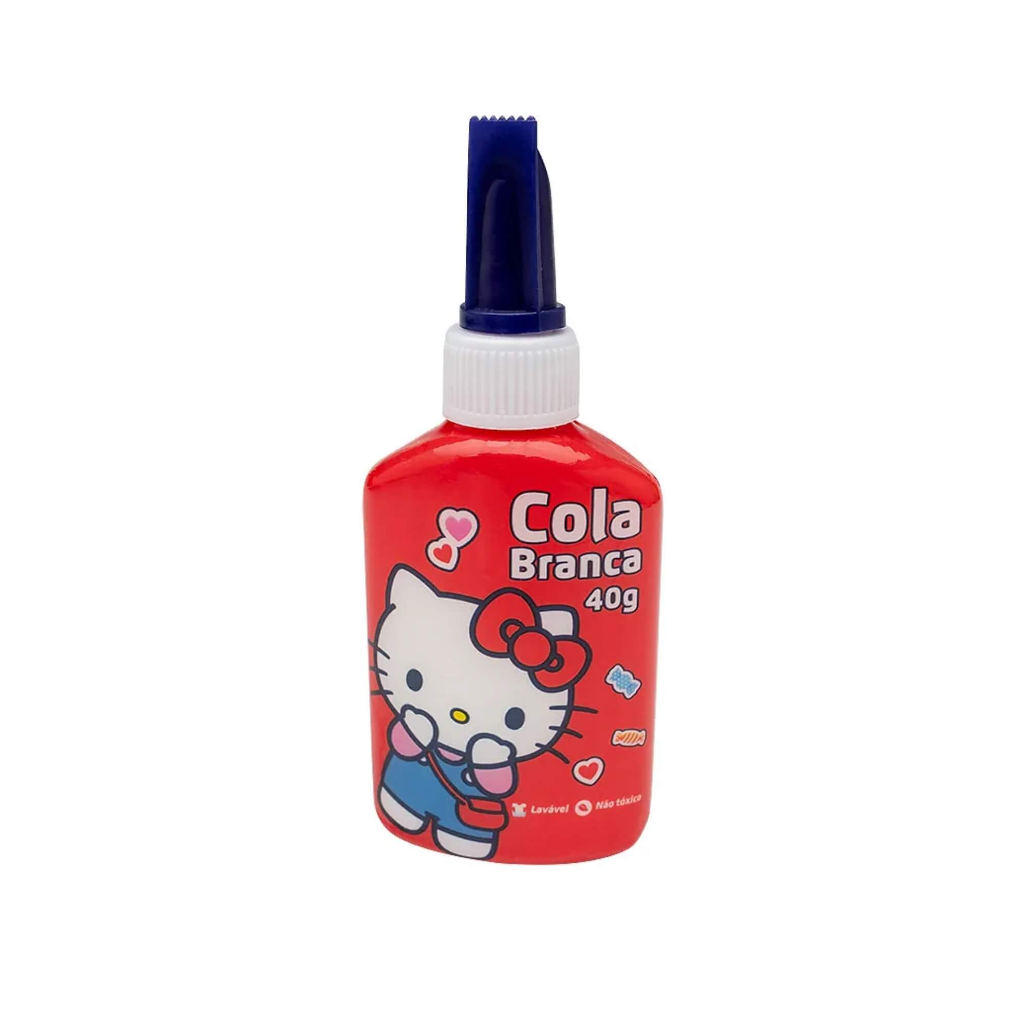 Cola Branca Escolar Líquida Hello Kitty 40g (Display c/ 12 unidades) Leonora - 10494