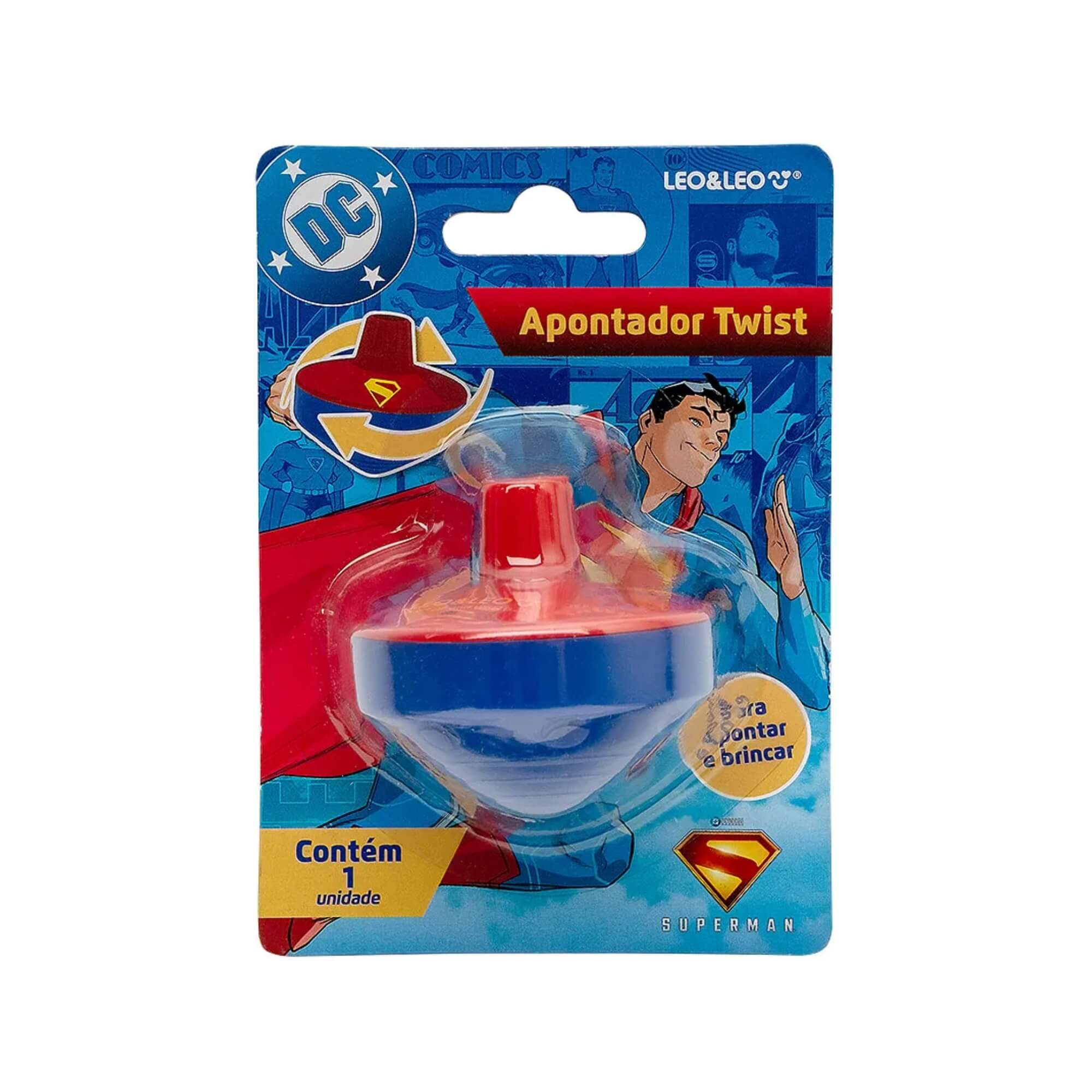Apontador Twist com Depósito Superman Leo&Leo Leonora - 10556
