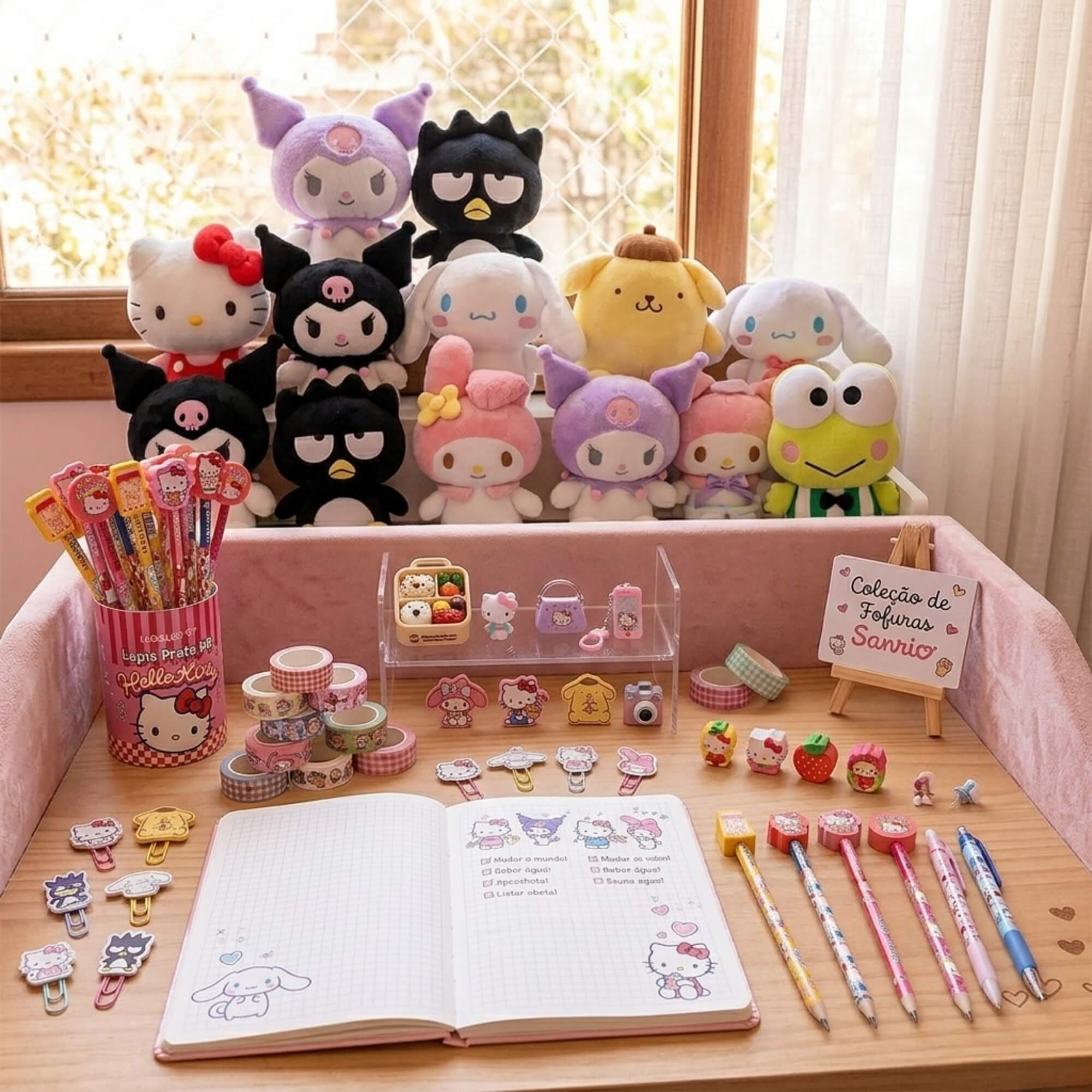 Lápis HB com Borracha na ponta Hello Kitty (Pote c/ 30 unidades) Leo&Leo Leonora - 71626