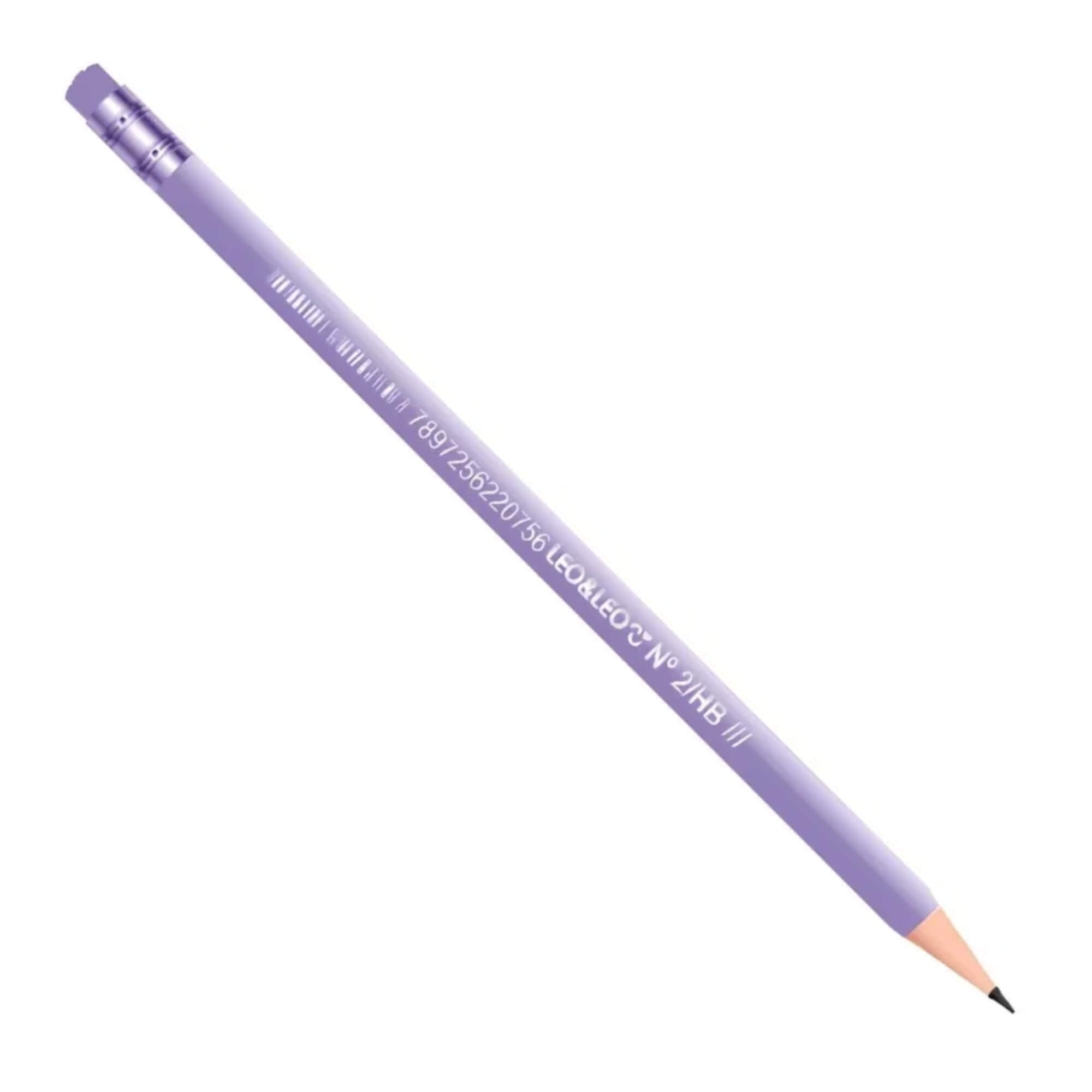 Lápis Grafite HB Perolado C/ Borracha Pastel Trend Pote C/ 72 Und Leo&Leo Leonora - 72175